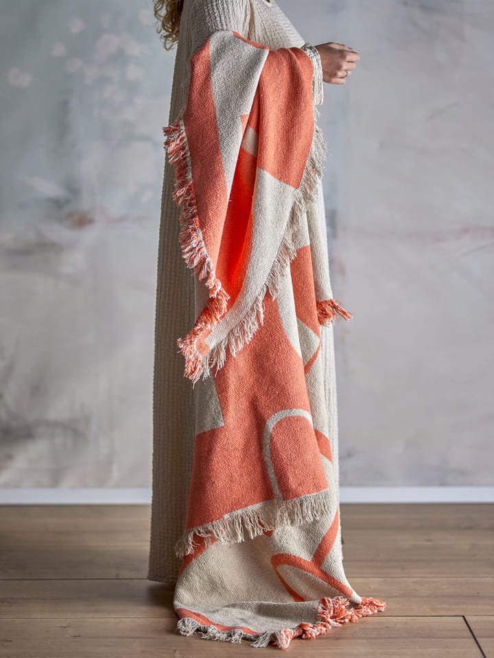Caya pledd 130x160 cm, Oransje Bloomingville