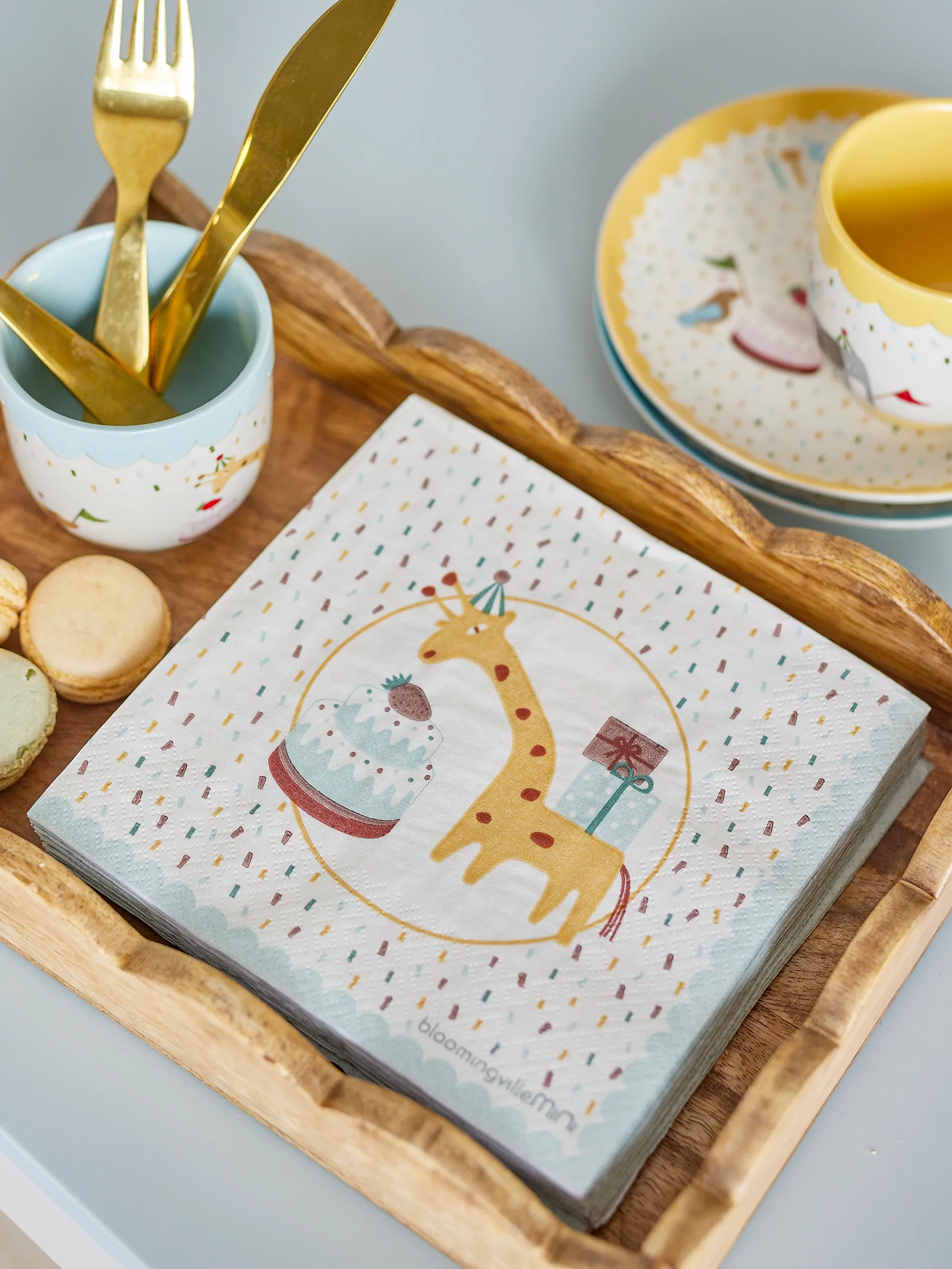 Celebrate papirserviett 20-pk, Blå Bloomingville