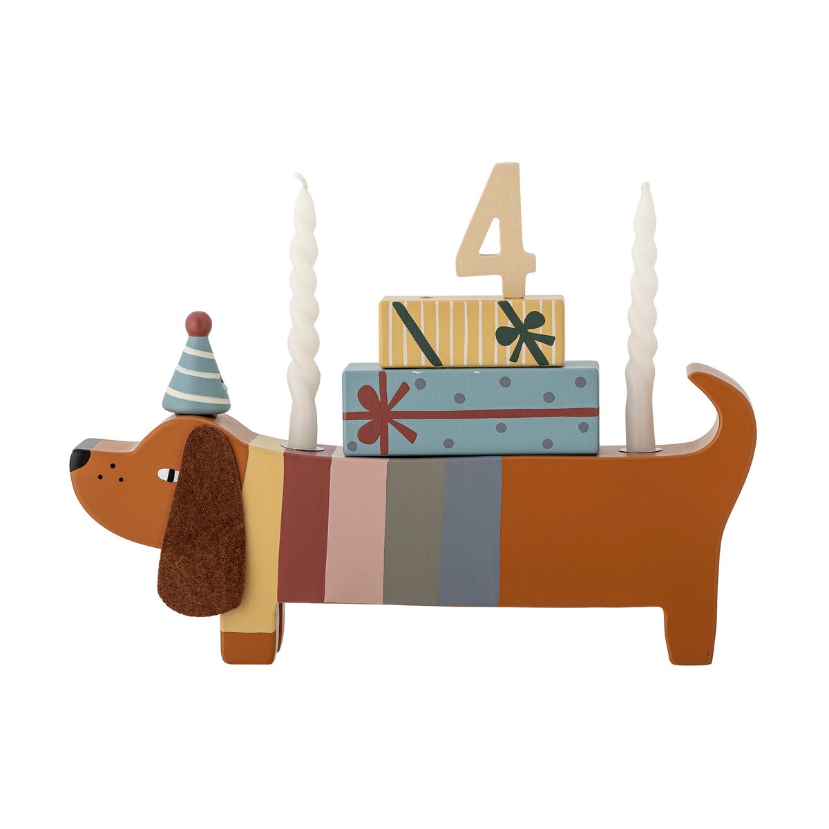 Bloomingville Charlie Birthday dekorasjon 28 cm Brown-multi