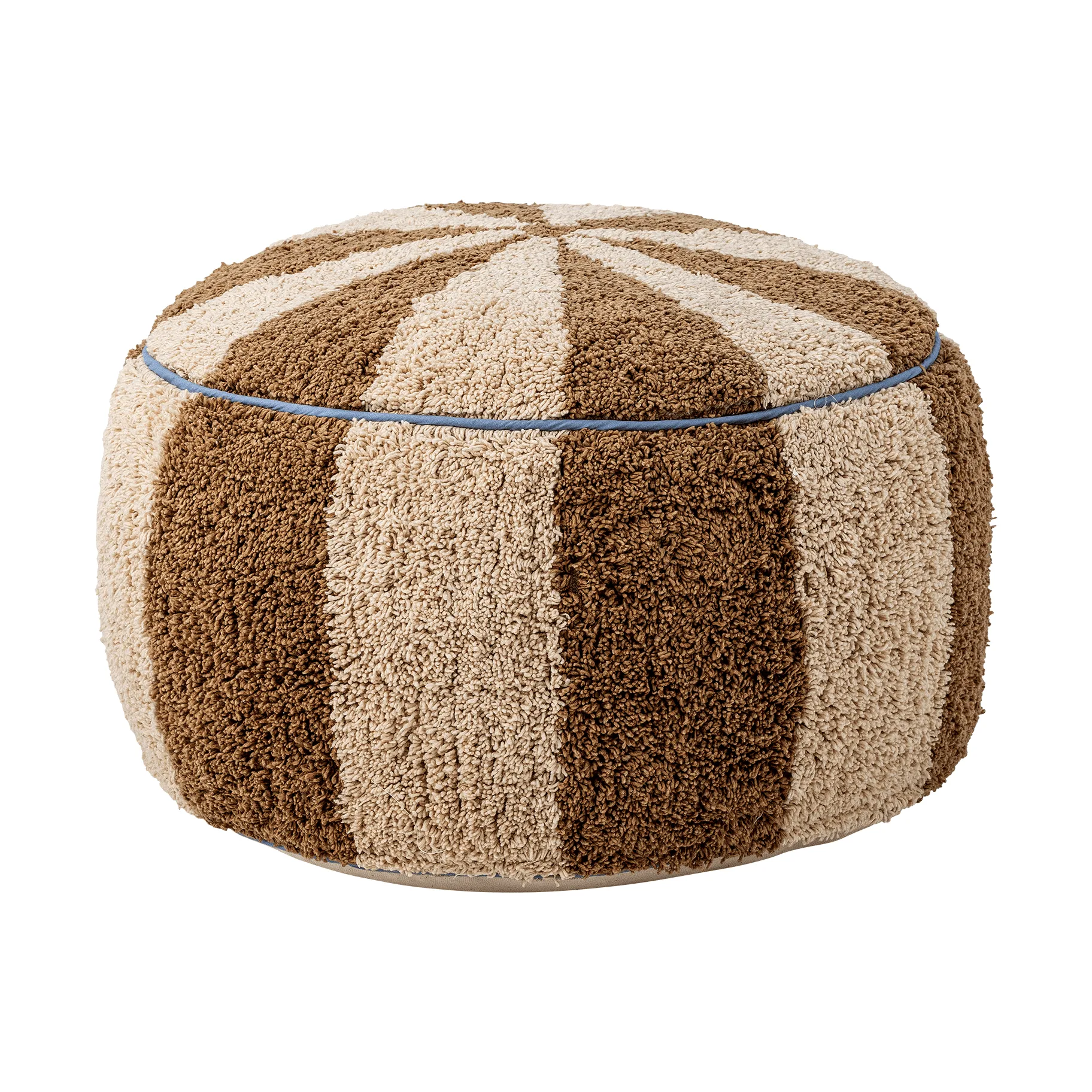 Charoline puff Ø 44 cm, Brun-hvit-blå Bloomingville