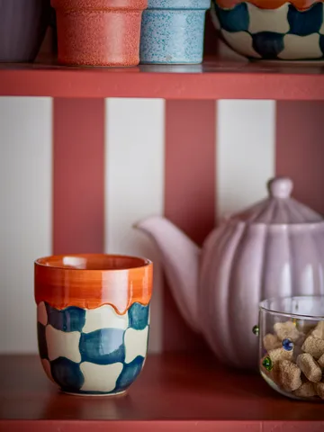 Check kopp 4-pakning - Blå - Bloomingville