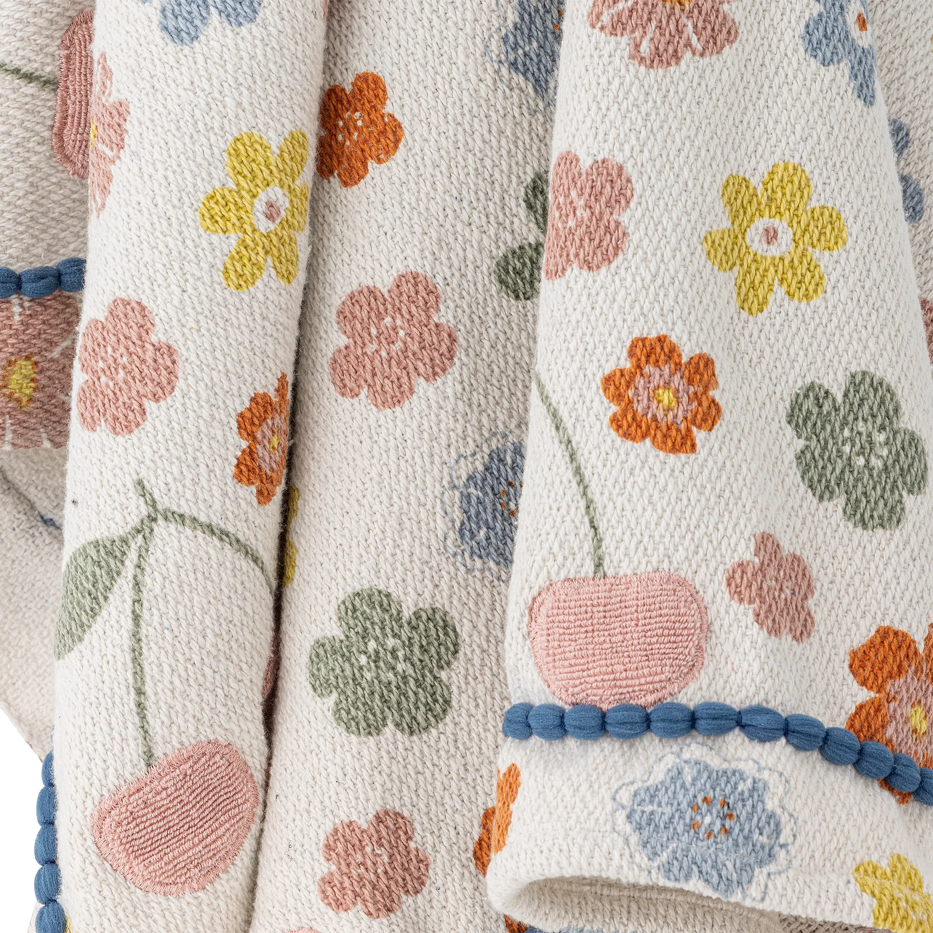 Cherry bomullspledd 160x130 cm, Rose Bloomingville