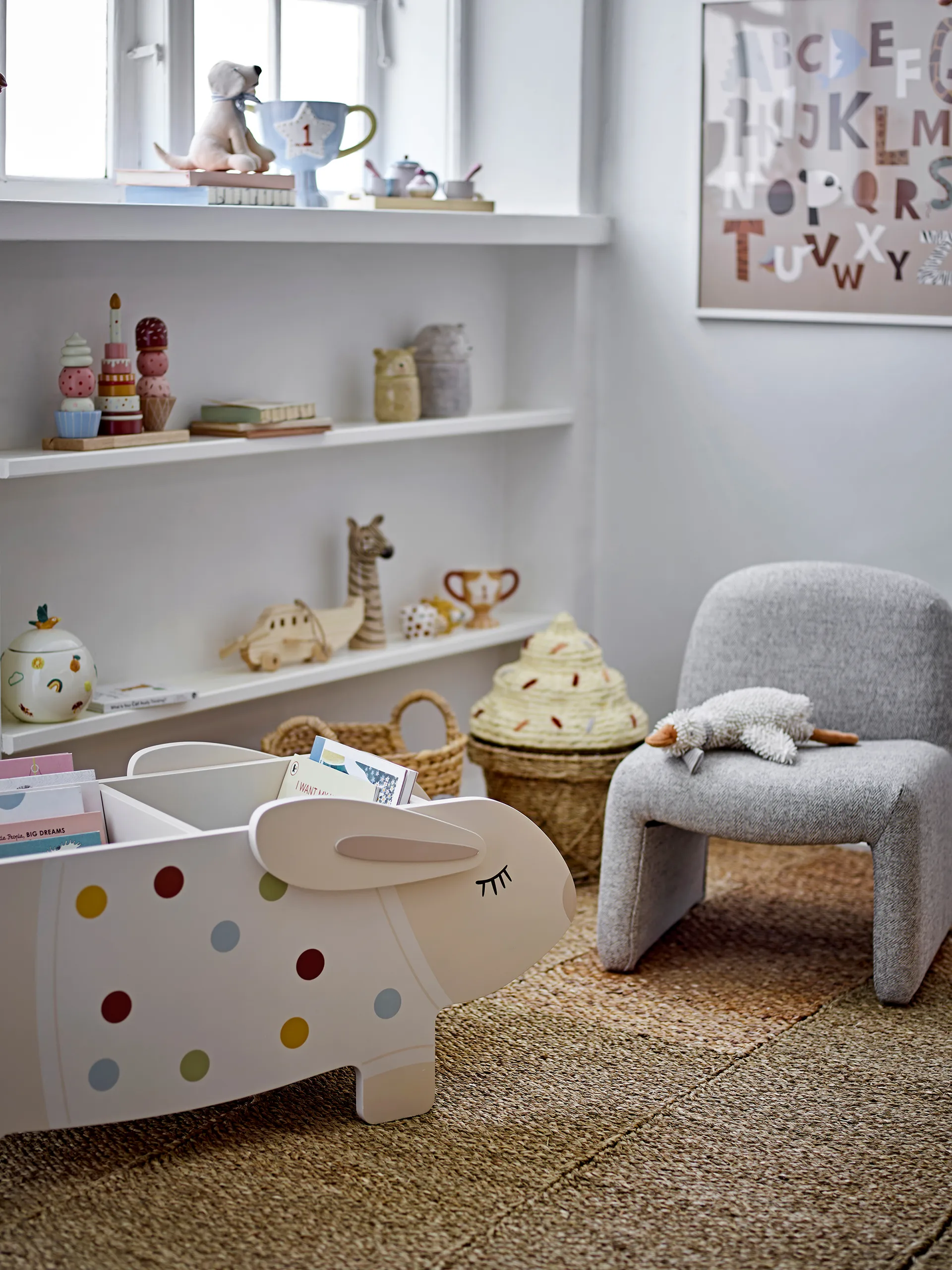 Cillie kurv med lokk 28x41 cm, Natur Bloomingville