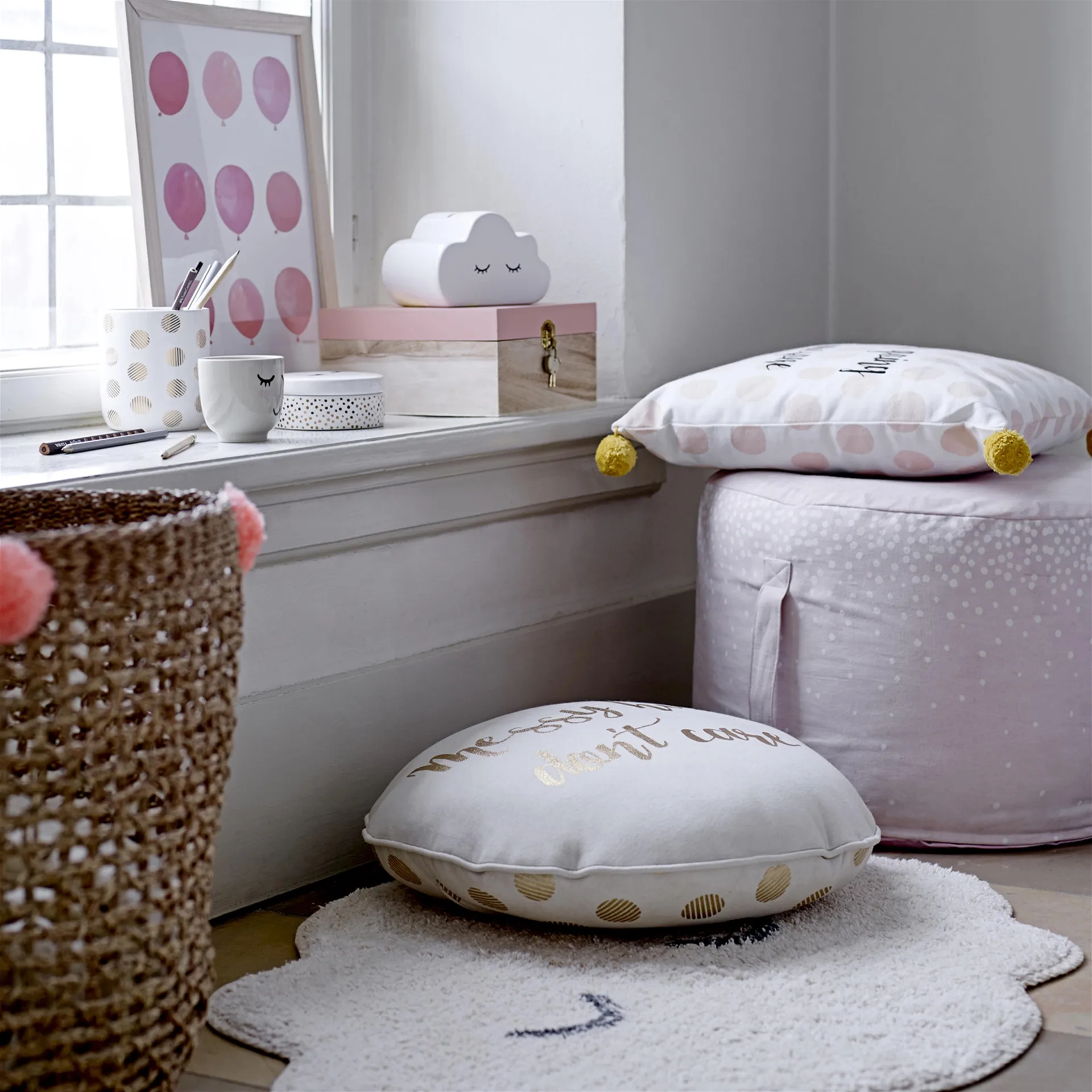 Cloud gulvteppe (barn), natur Bloomingville
