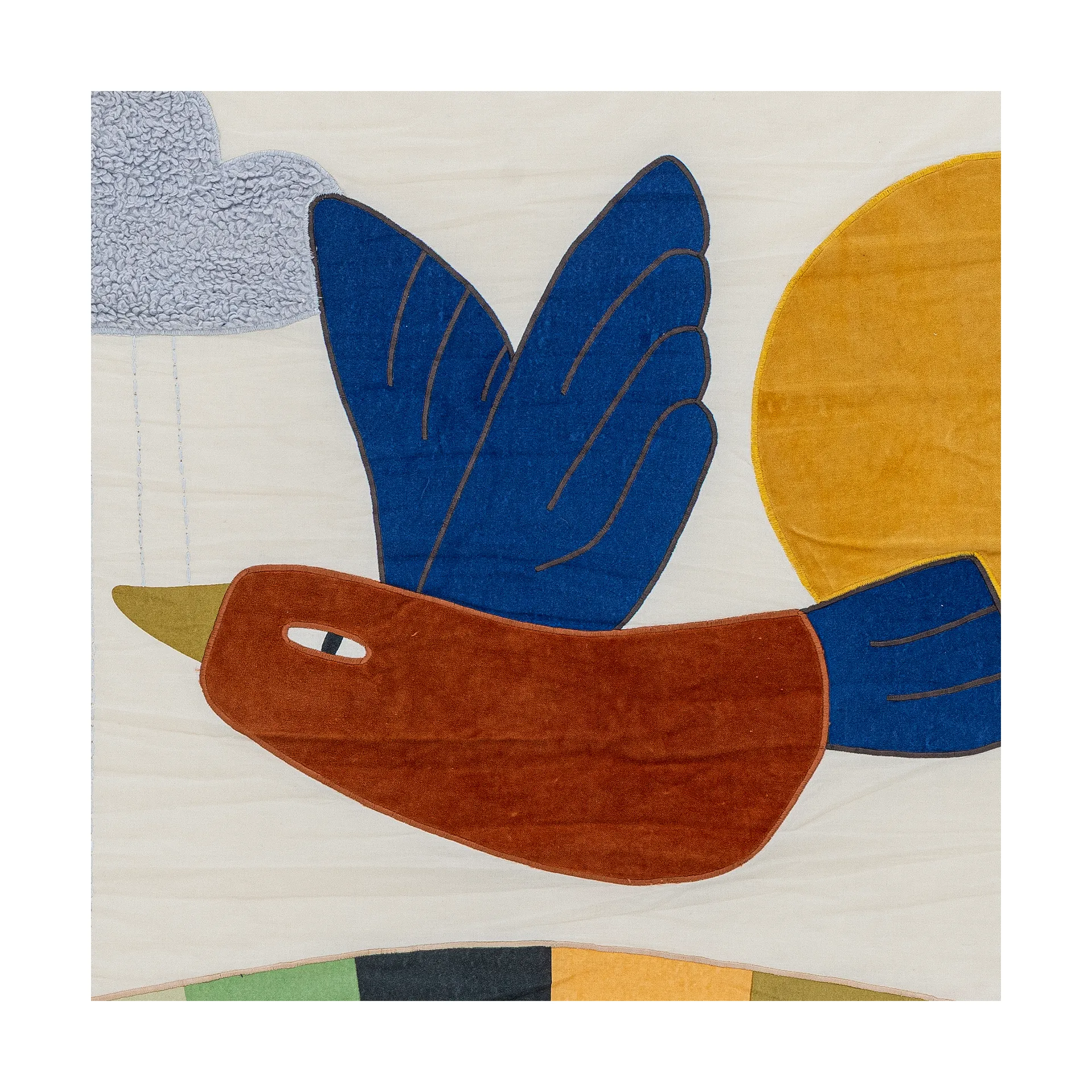 Colorine veggdekorasjon bomull 101x101 cm, Natur Bloomingville