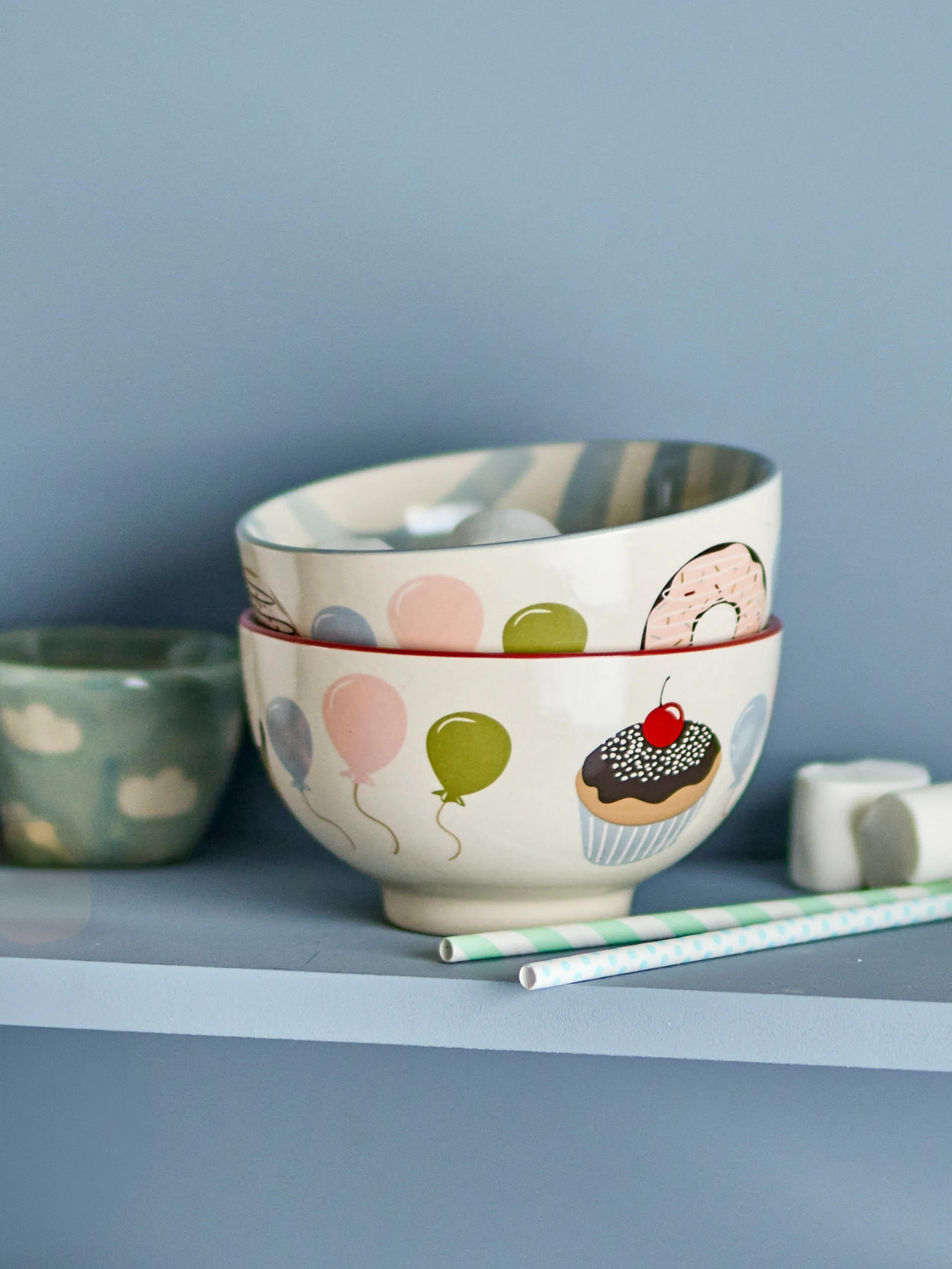 Darby bolle 55 cl 2 deler, Rød Bloomingville