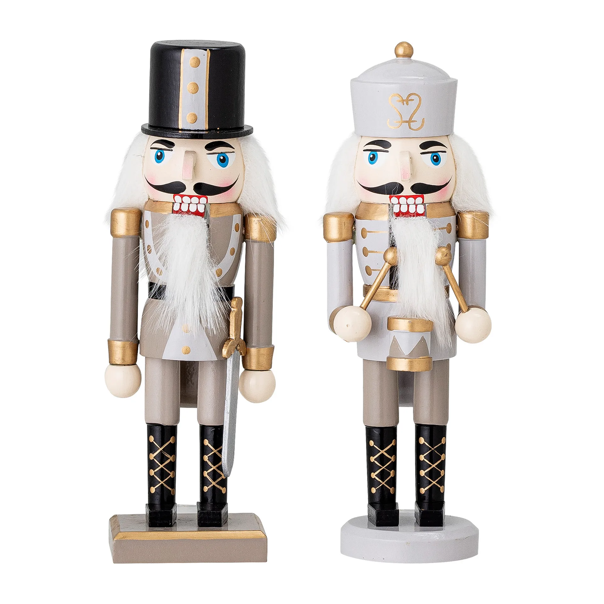 Darren nøtteknekker dekorasjon 20,5 cm 2 deler, Gold Bloomingville