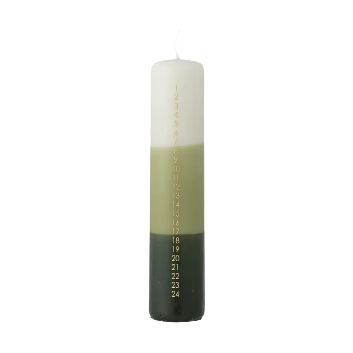 Dip Dye adventssljus - Grønn, 25 cm - Bloomingville