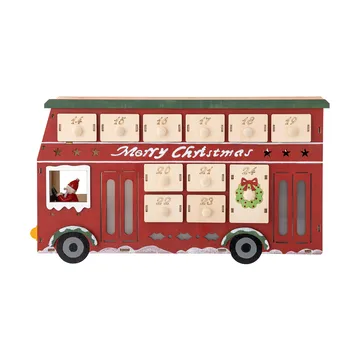 Edward kalender med belysning buss - Rød - Bloomingville