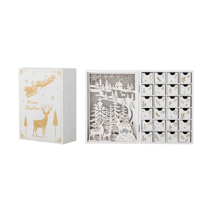 Elimar adventskalender med belysning - Hvit - Bloomingville
