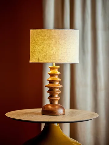 Elinora bordlampe - Brown, Ø30 cm - Bloomingville