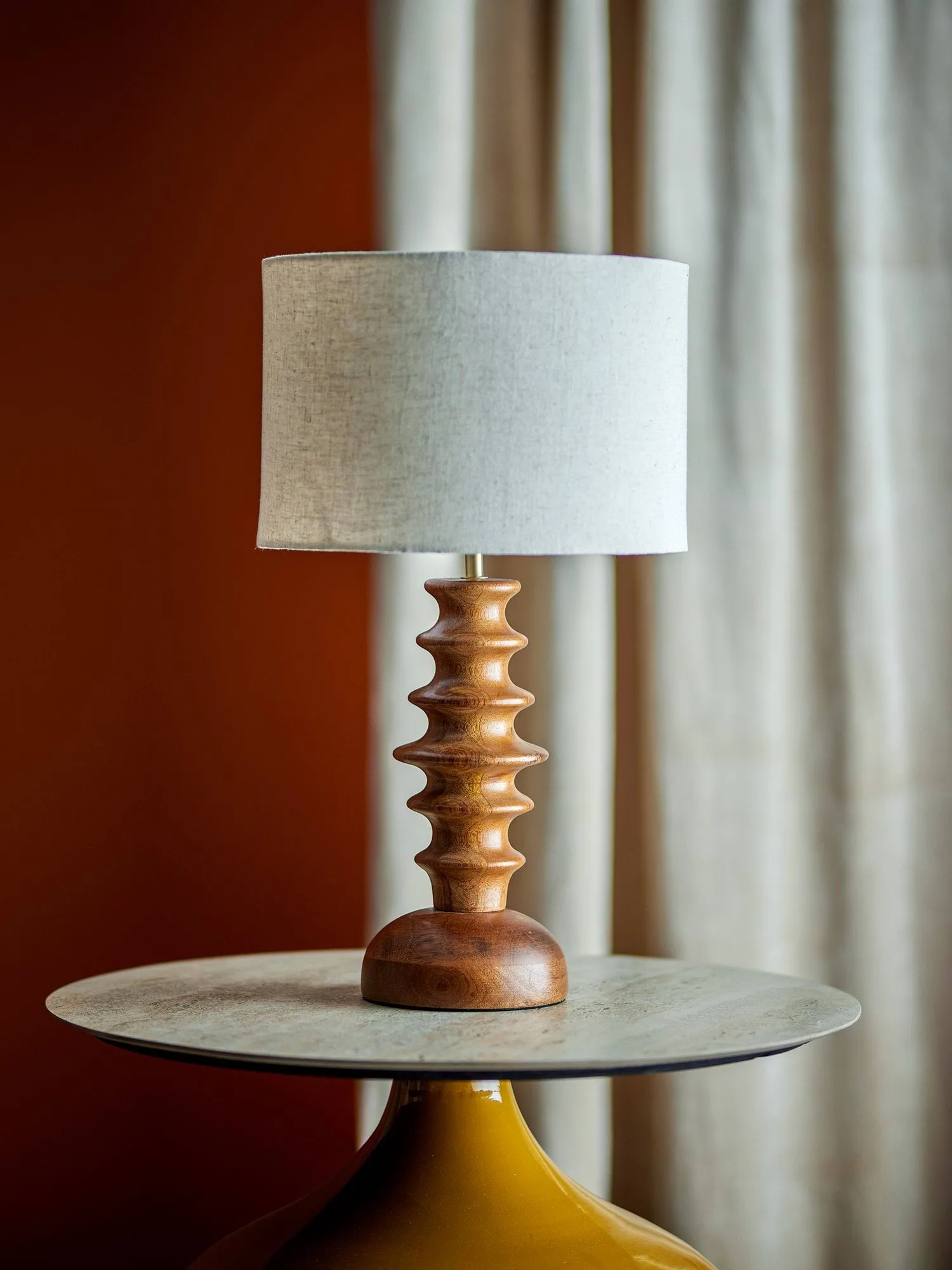 Elinora bordlampe, Brown, Ø30 cm Bloomingville