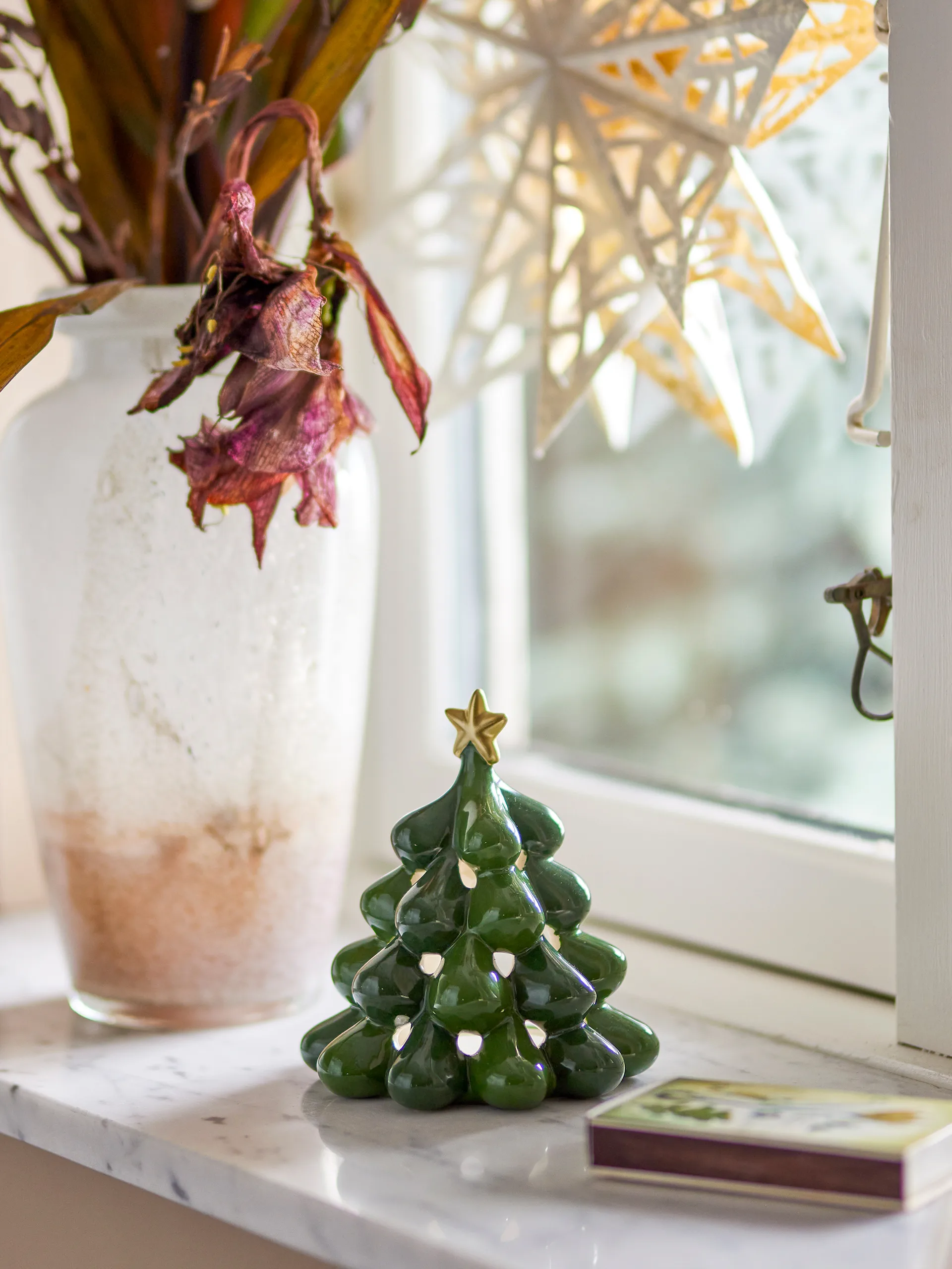 Elof telysholder juletre 13,5 cm, Grønn Bloomingville