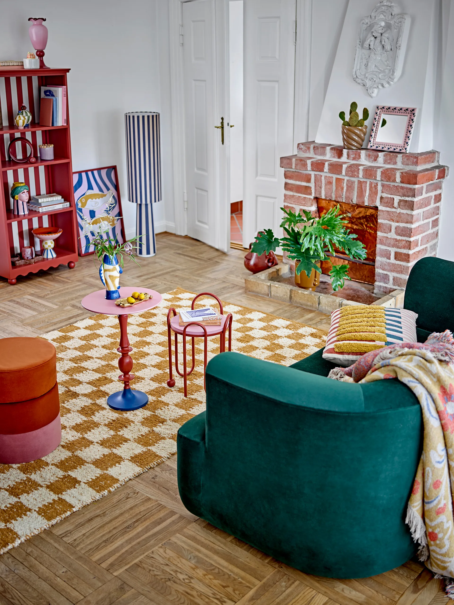 Emmie gulvlampe, Blå Bloomingville