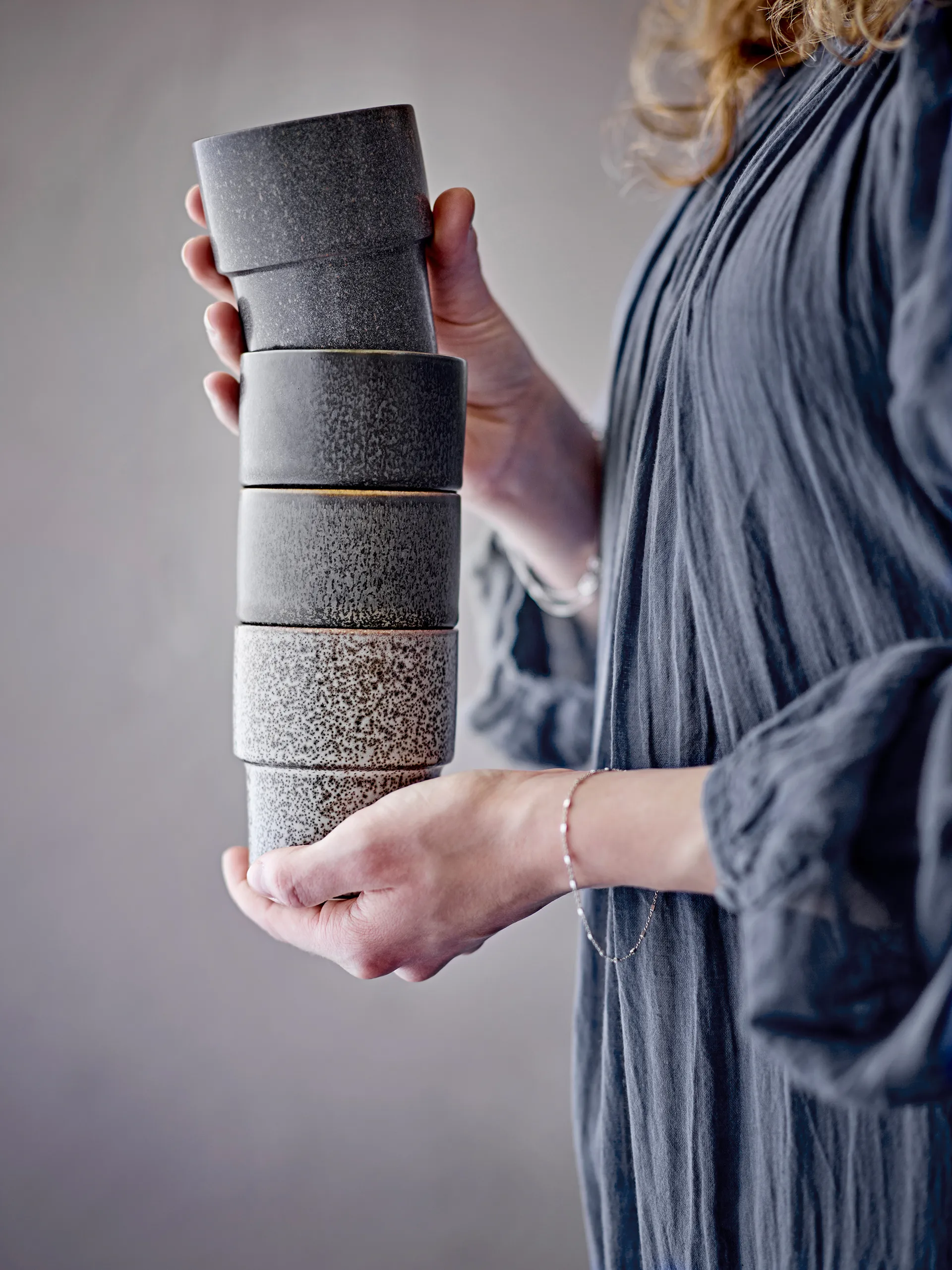 Ewan kopp 4-pakning, Brun Bloomingville