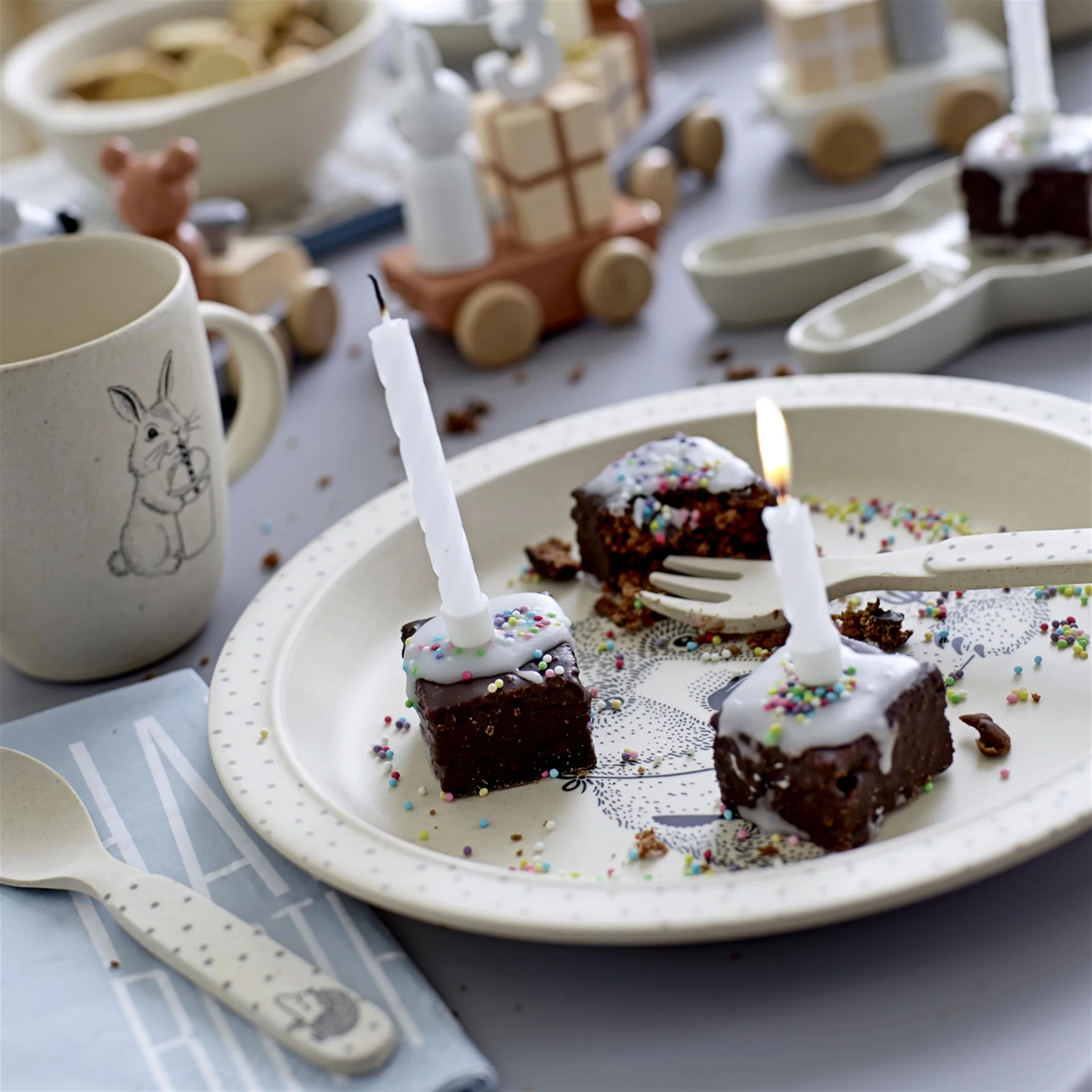 Fødelsedagståg treleke, multi Bloomingville