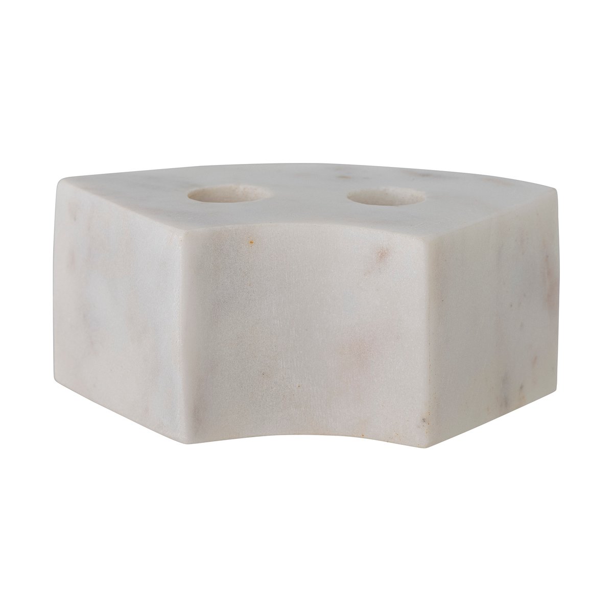 Bloomingville Florida lysestake 14,5x6x7,5 cm White marble