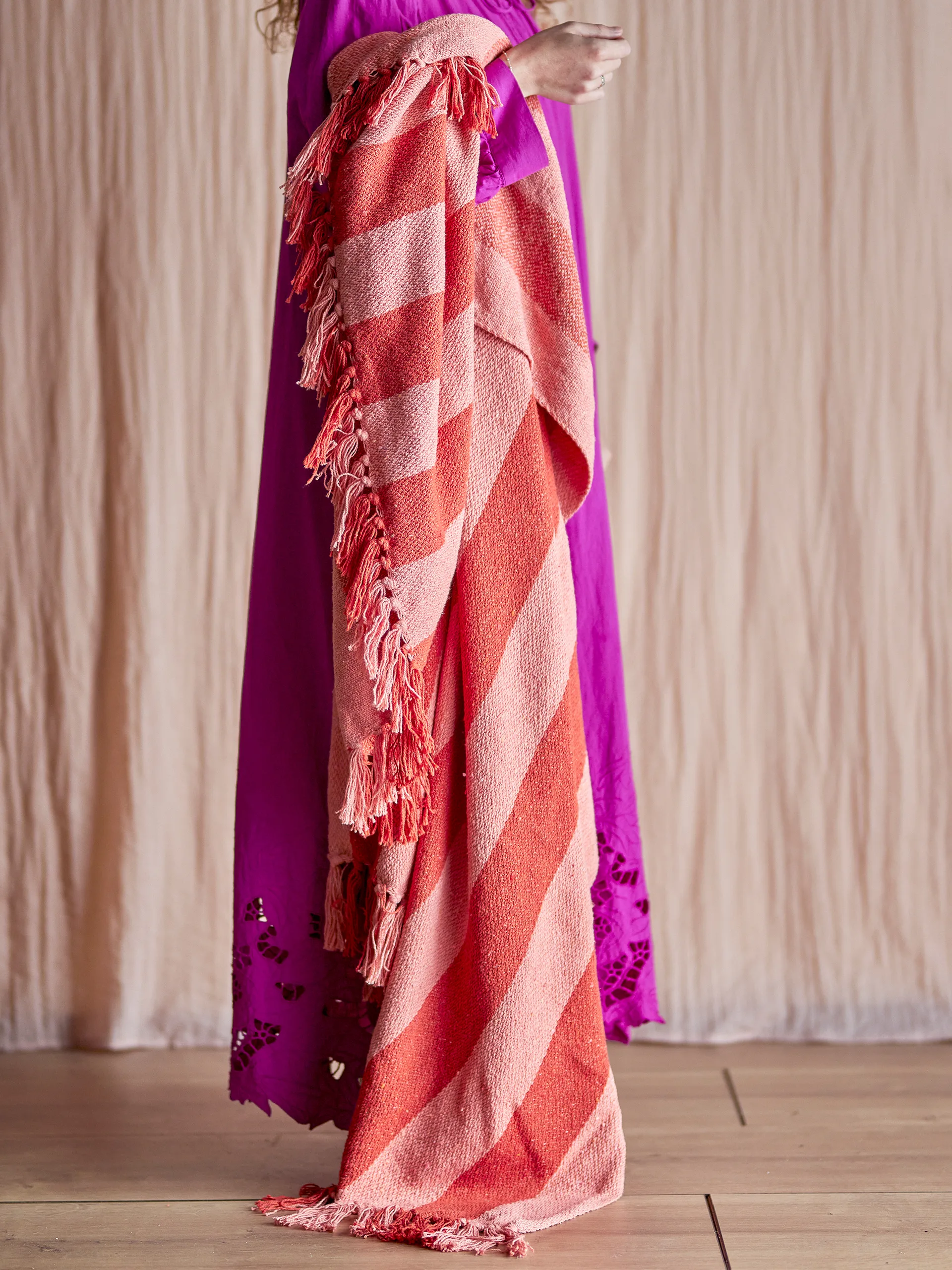 Frello pledd 130x160 cm, Oransje Bloomingville