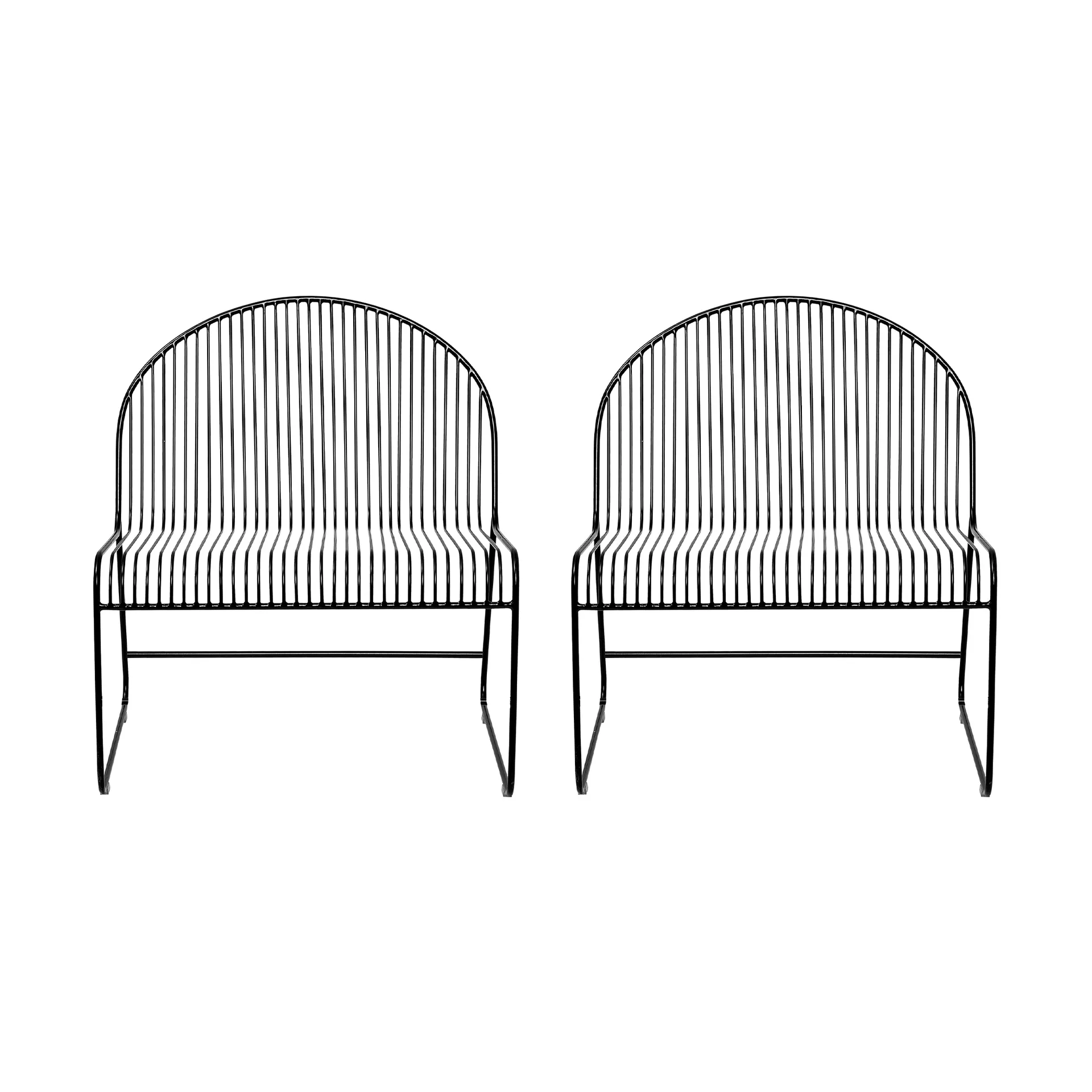 Friend loungestol 2-pakk Svart Bloomingville