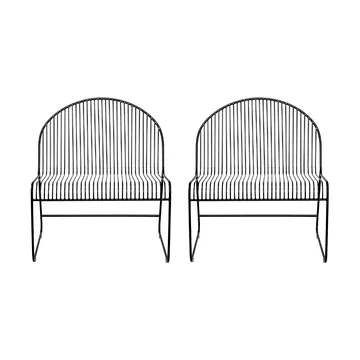Friend loungestol 2-pakk Svart - Bloomingville