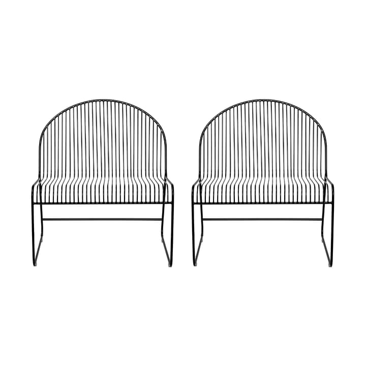 Friend loungestol 2-pakk Svart Bloomingville