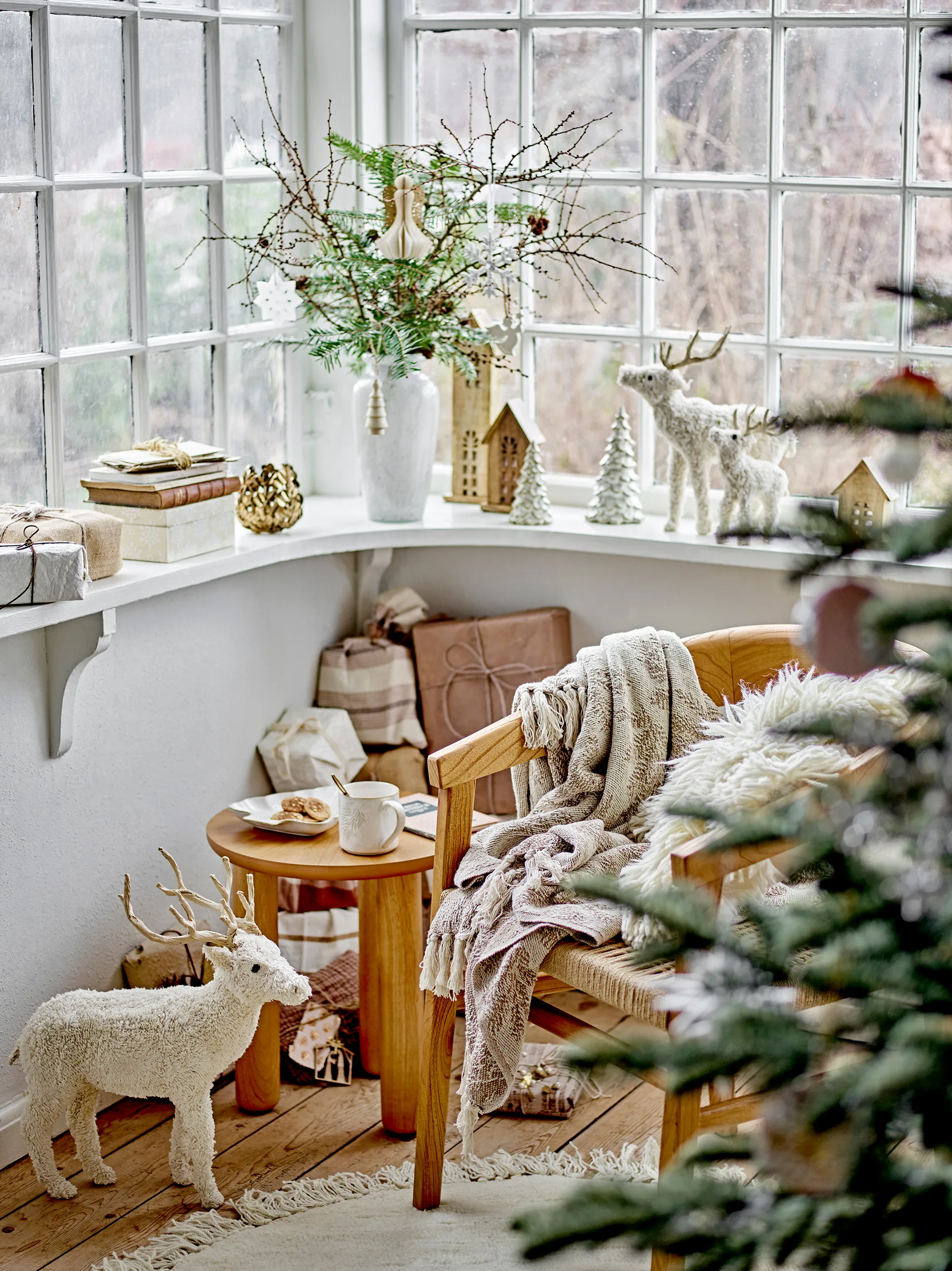 Gabriela pledd 130x160 cm, Brun Bloomingville