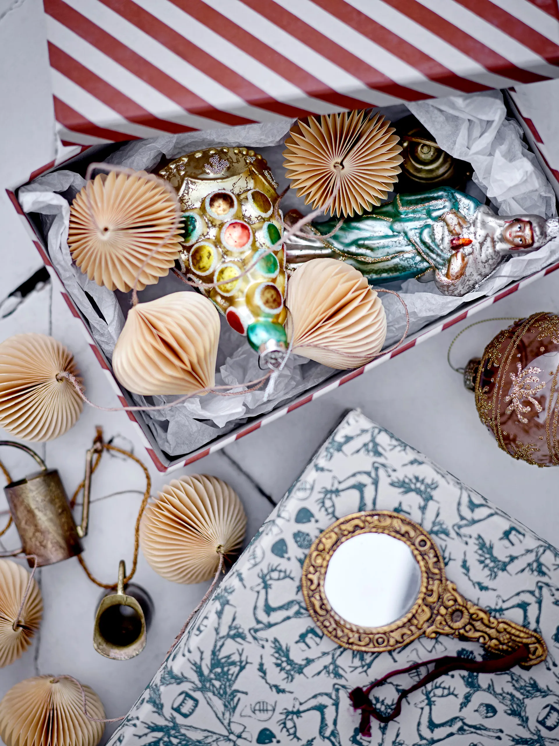 Gracia juletrepynt messing 2 deler, Kanner Bloomingville