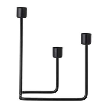 Hafi lysestake 21 cm - Sort - Bloomingville