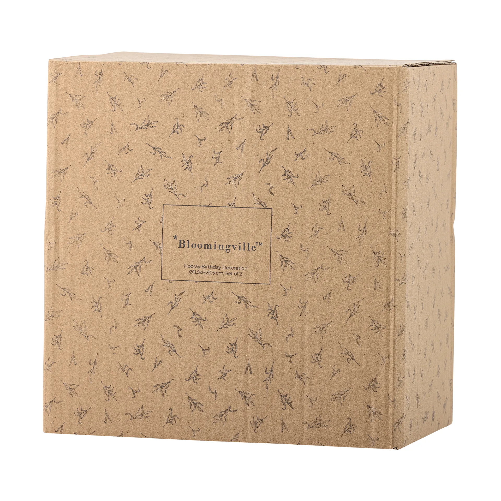 Hooray bursdagsdekorasjon 2 deler, Rød Bloomingville