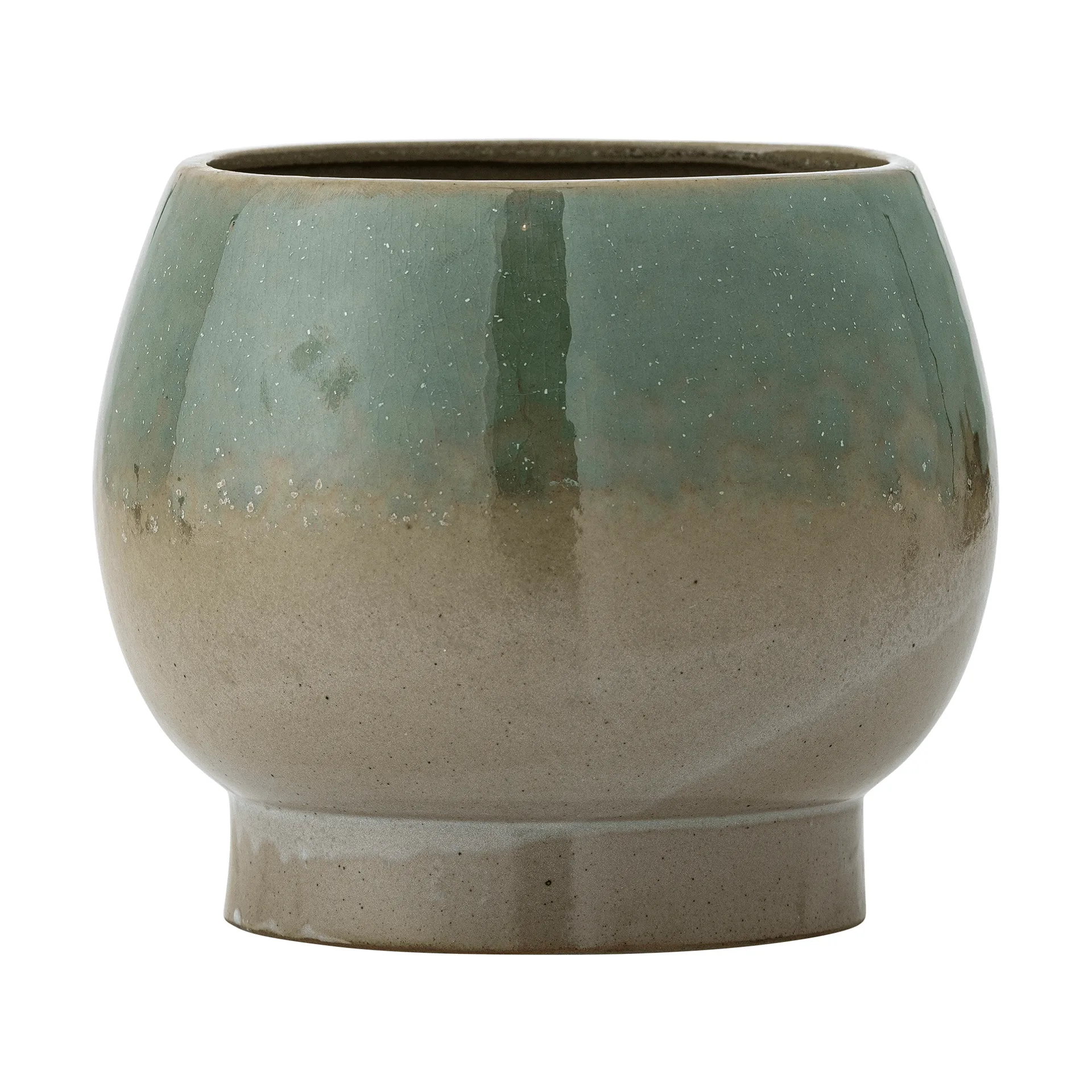 Imke potte med fat, Green, 18,5x17,5 cm Bloomingville