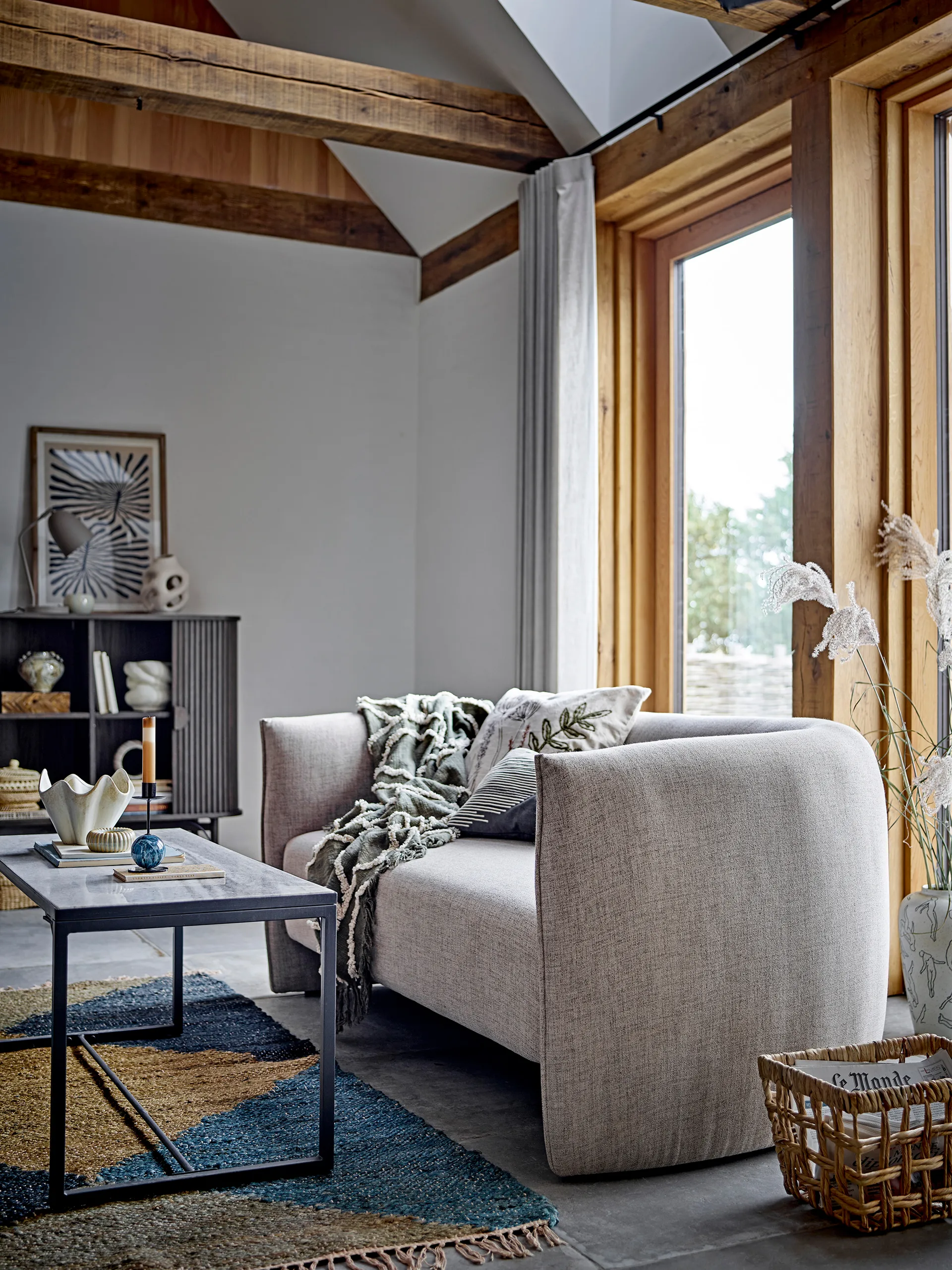 Jayda lysestake Ø7x15 cm, Blue-iron Bloomingville