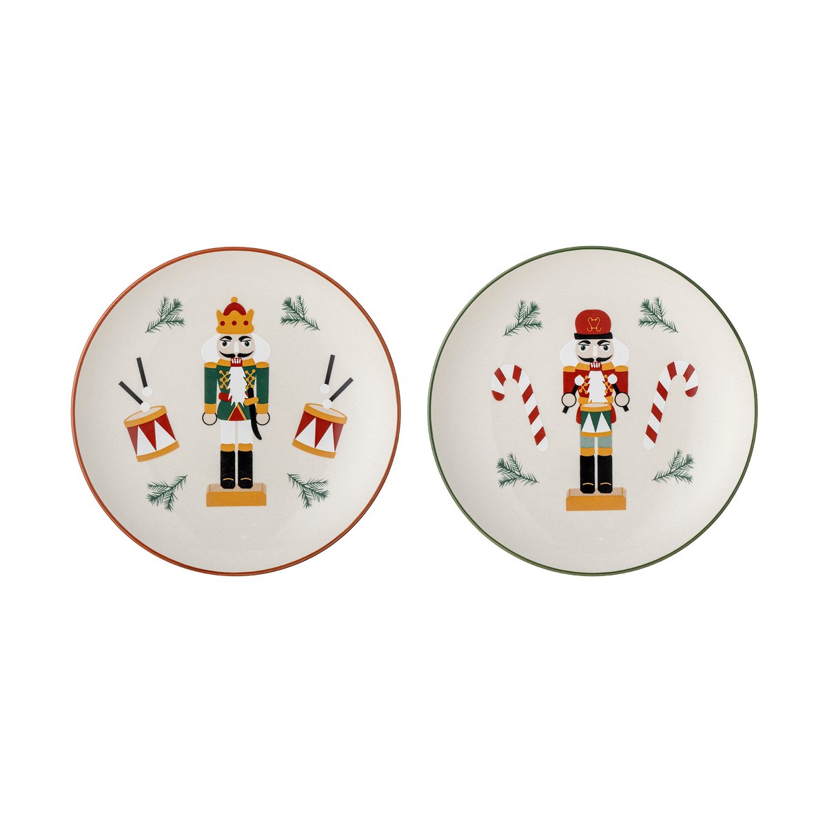 Bloomingville Jolly asjett Ø 16 cm 2 deler Hvit-rød