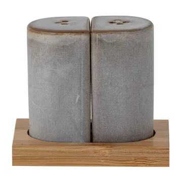 Josefine salt- og pepperkar med fat - Grå - Bloomingville