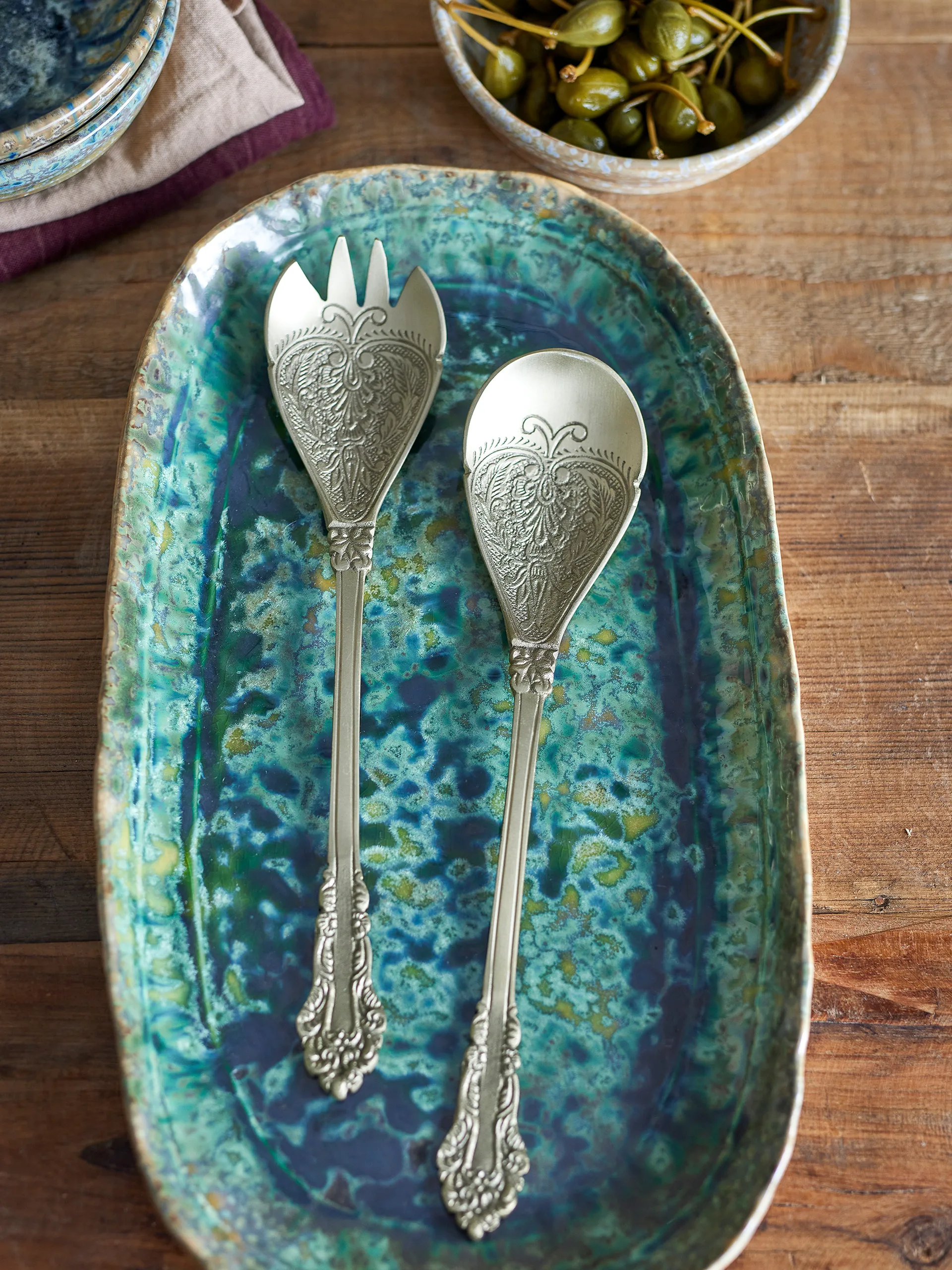 Kalima salatbestikk 2 deler, Messing Bloomingville