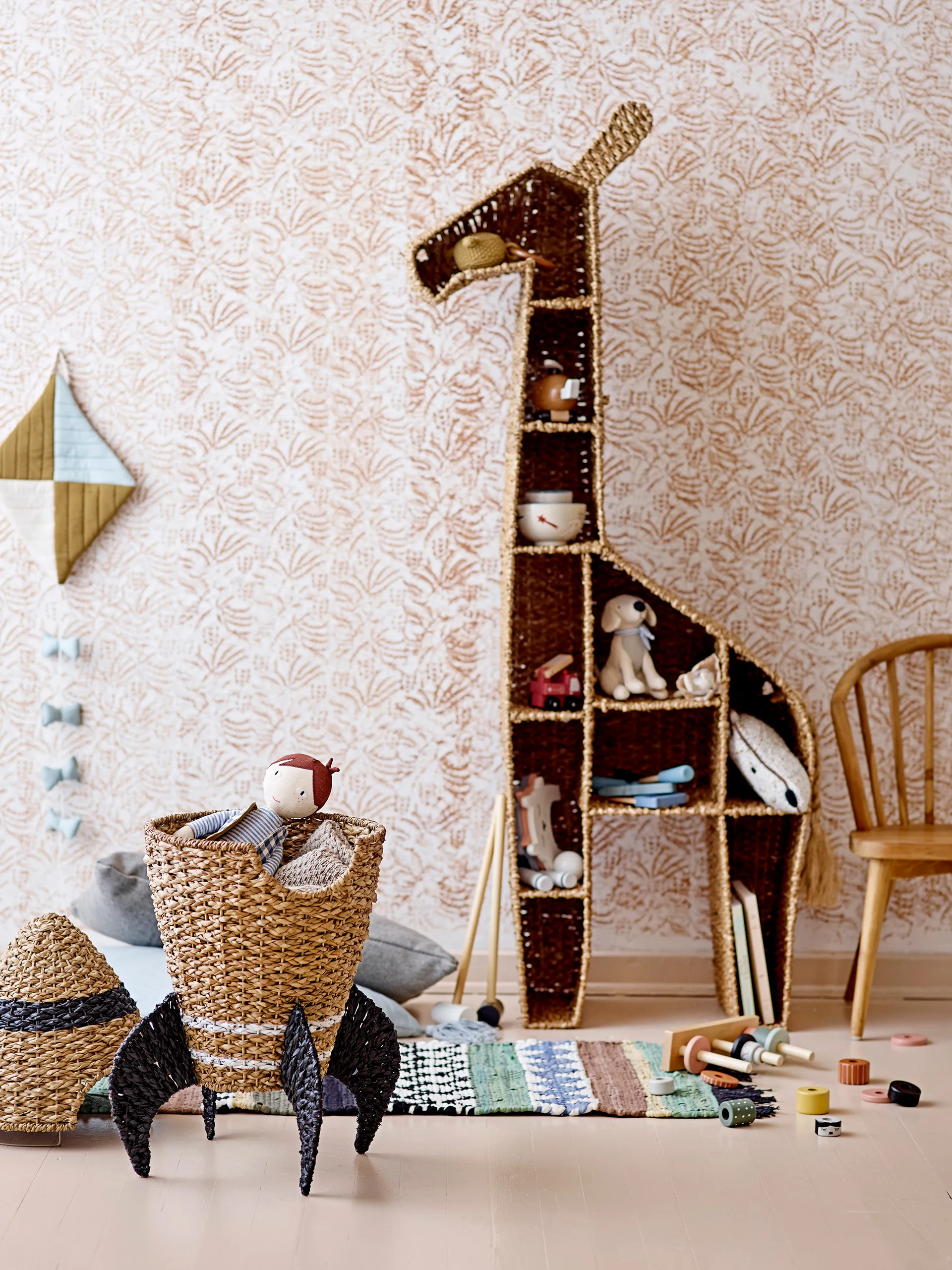 Kalu bokhylle 148x46 cm, Natur Bloomingville