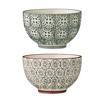 Karine bolle diameter 10 cm 2 deler grå-grønn - Bloomingville