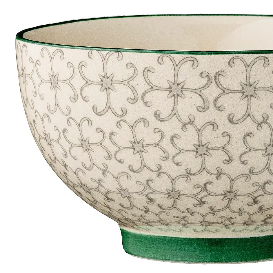 Karine bolle diameter 13,5 cm 2 deler grønn-rød,  Bloomingville