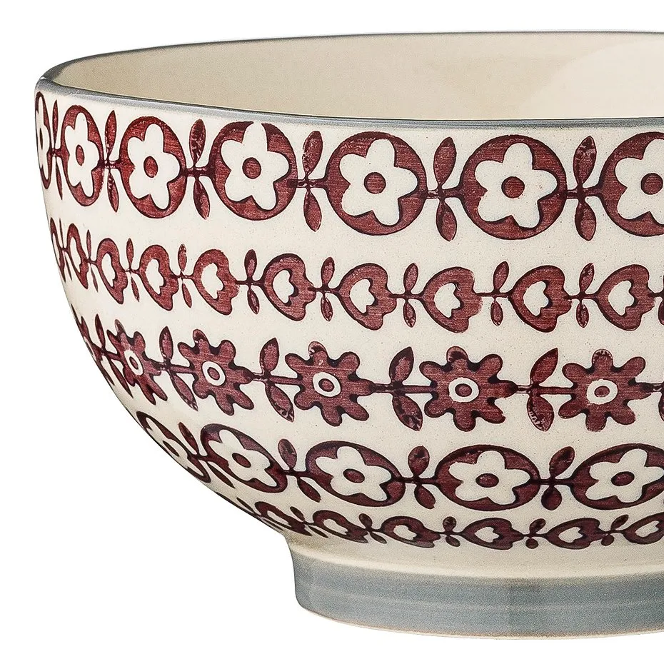 Karine bolle diameter 13,5 cm 2 deler grønn-rød,  Bloomingville