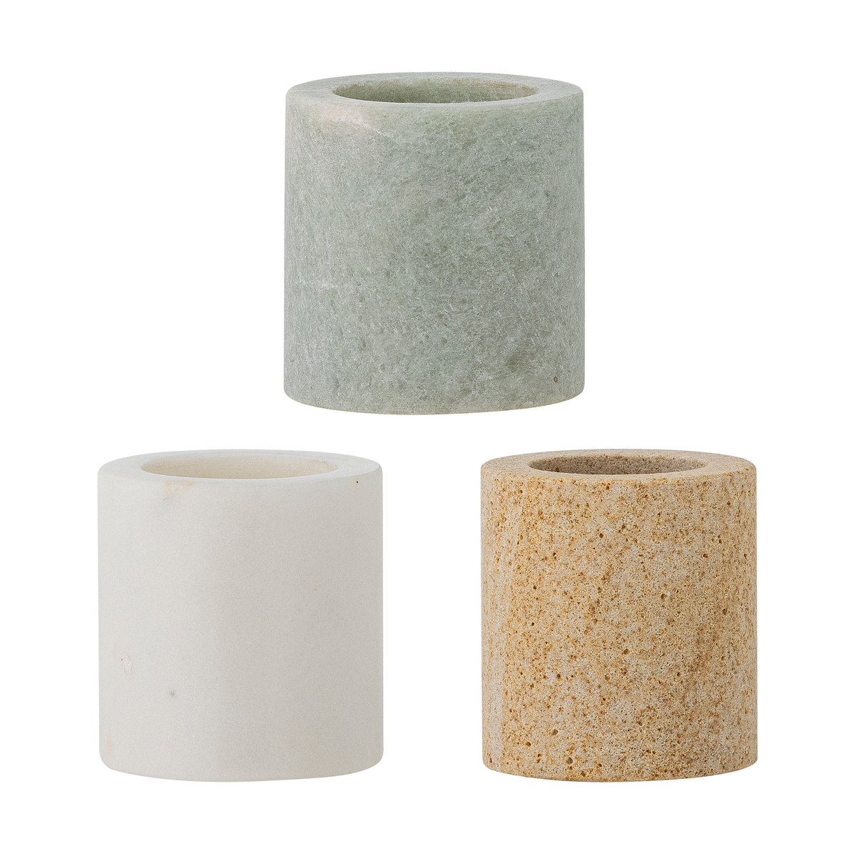 Bloomingville Kokui burk 3 deler Marmor
