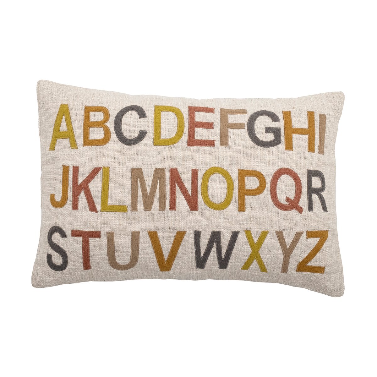 Bilde av Bloomingville Lexi pute alfabetet 40x60 cm Nature-multi