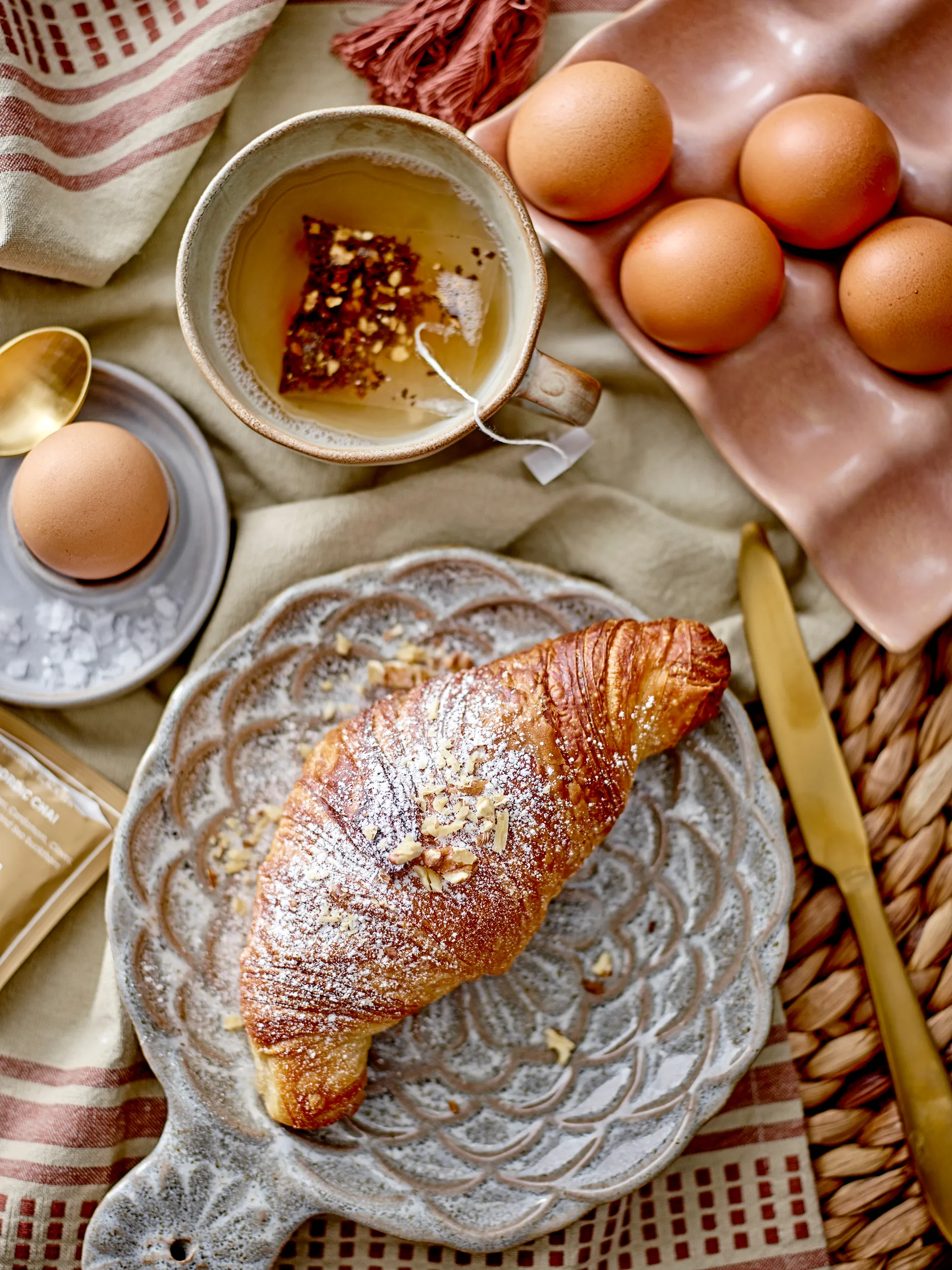 Lila eggeglass sett med 2 stk., Grå-hvit Bloomingville