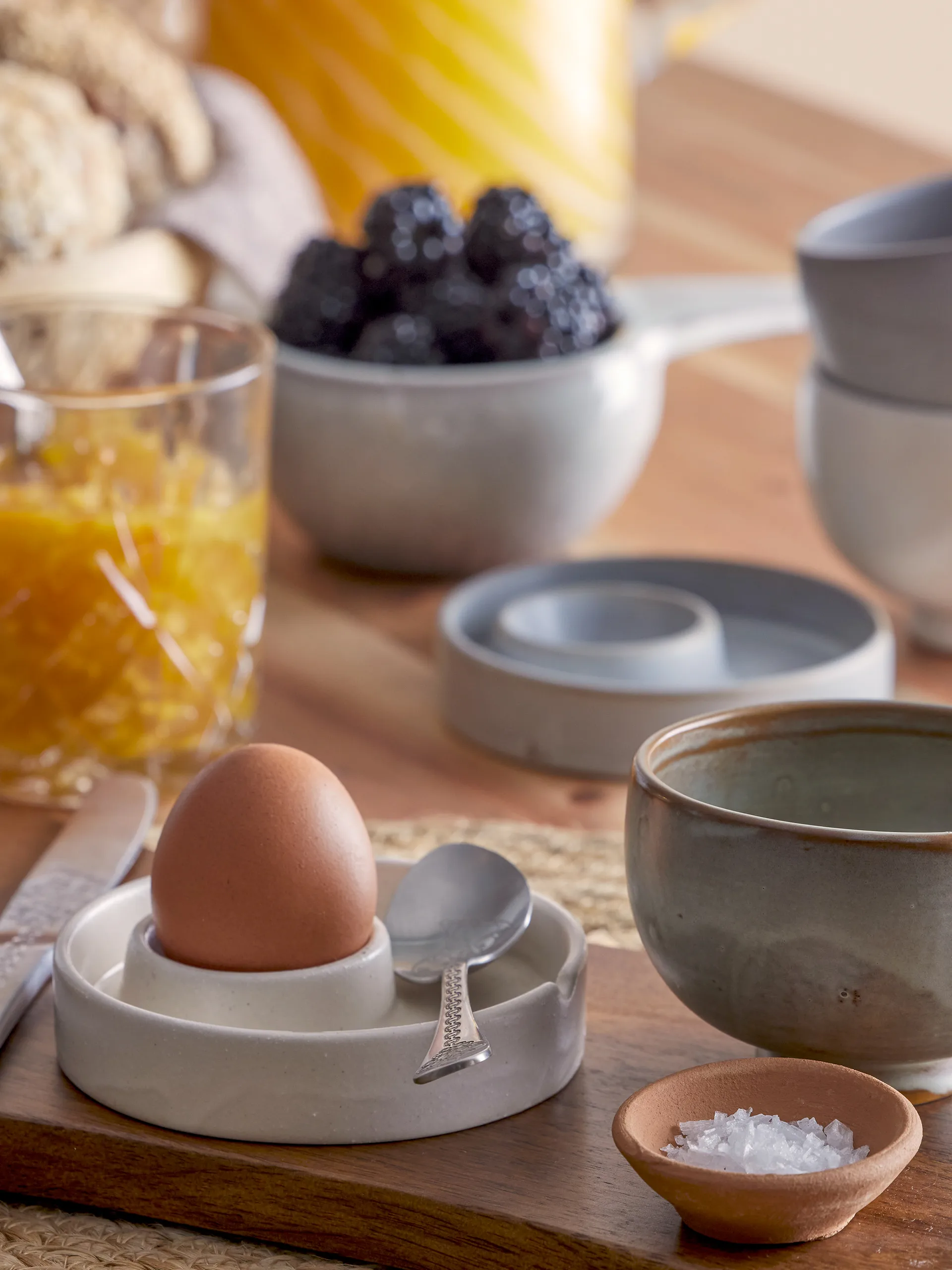 Lila eggeglass sett med 2 stk., Grå-hvit Bloomingville