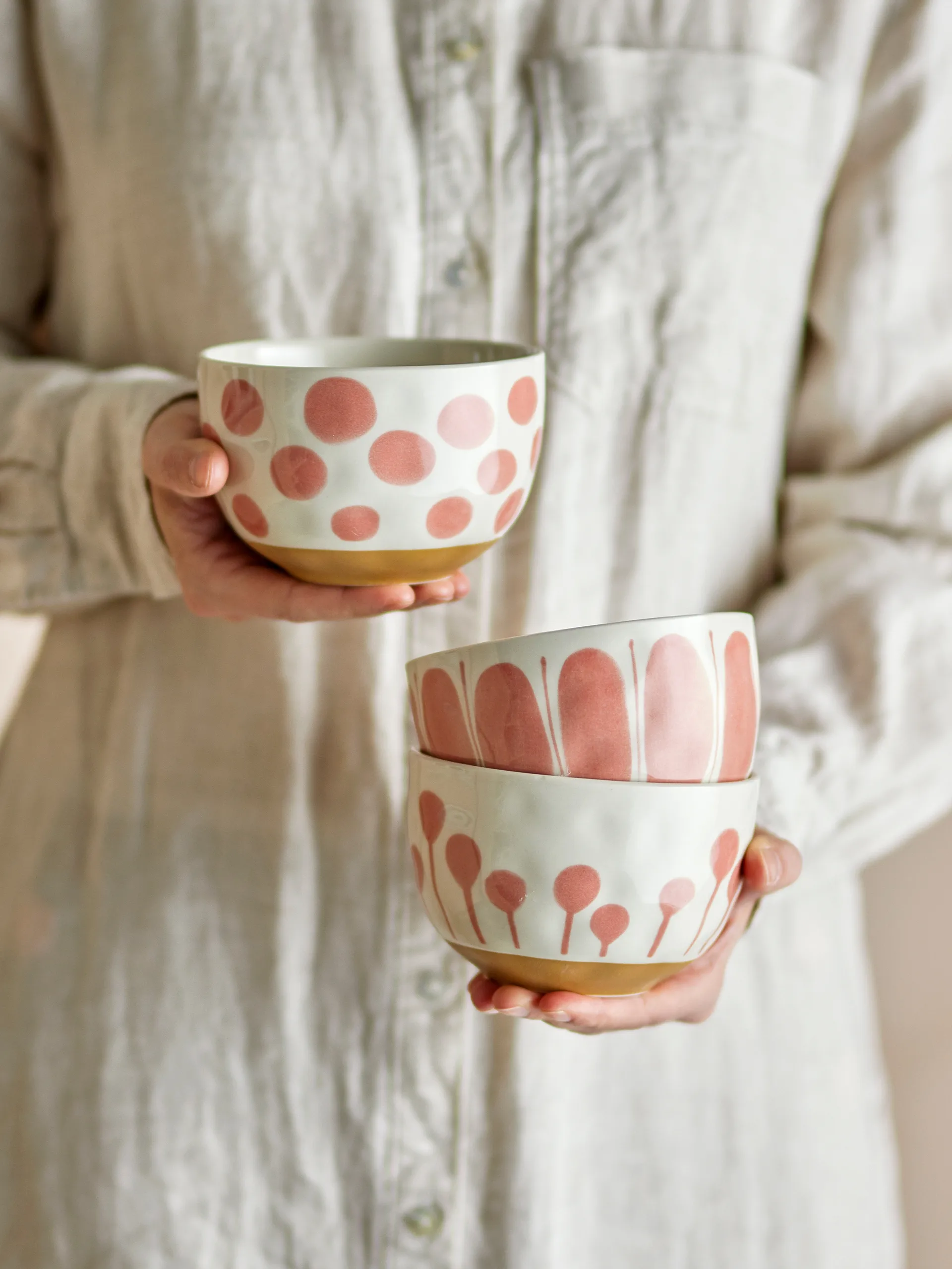 Linora bolle 58 cl 3 deler, Rose Bloomingville