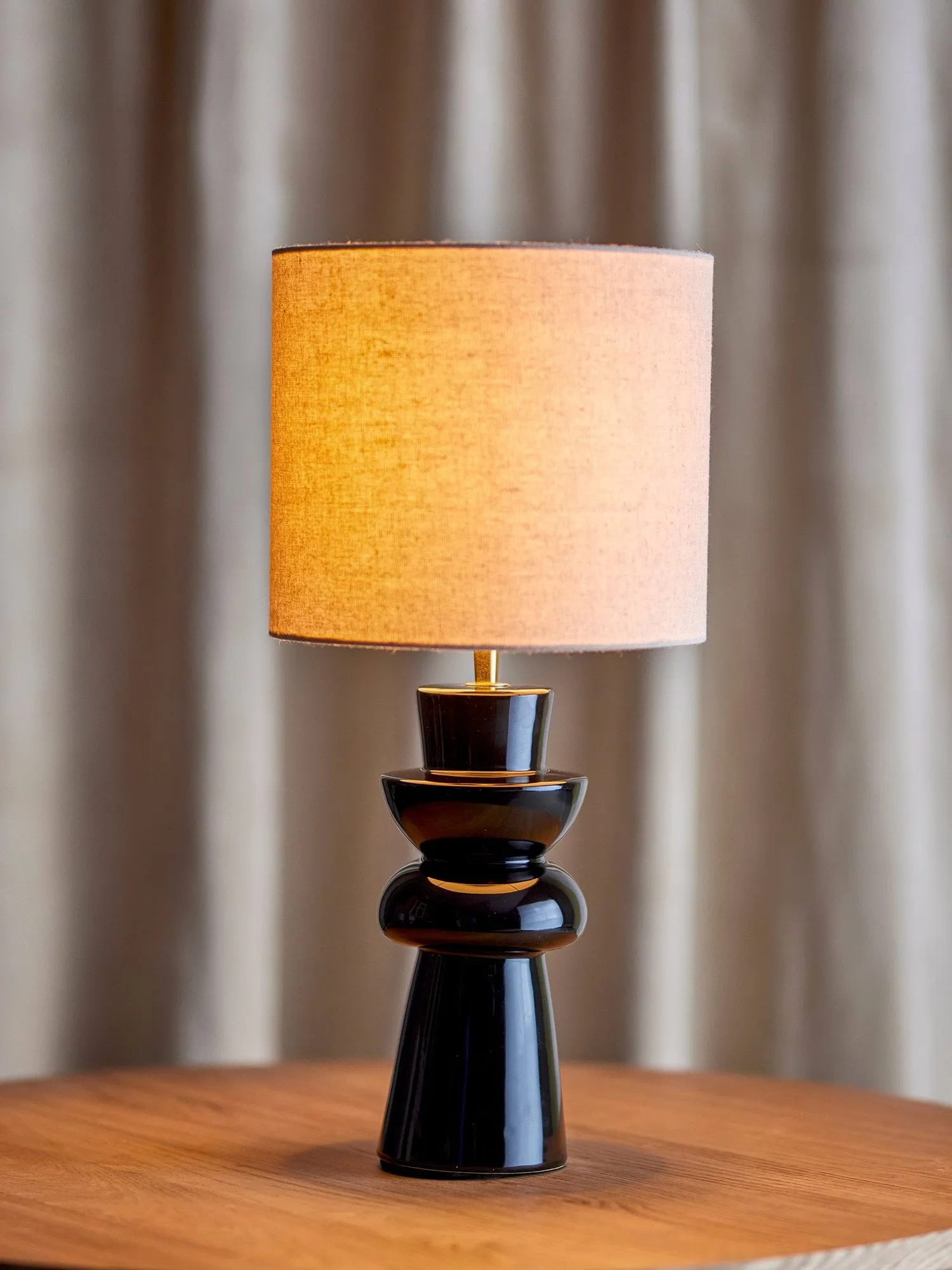 Lio bordlampe, Black, Ø25 cm Bloomingville