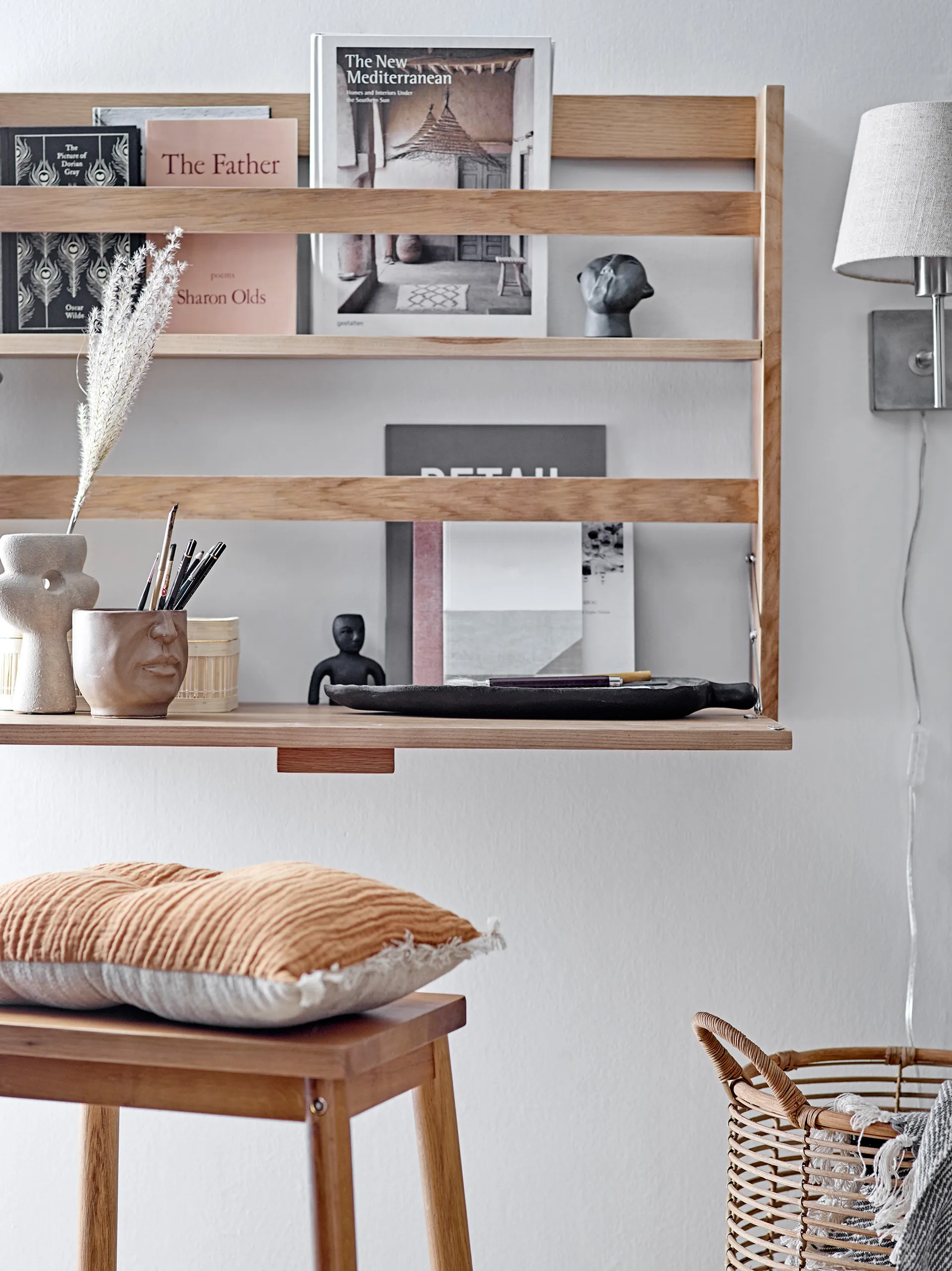 Lyng oppbevaringskurv 2 deler, Natur Bloomingville