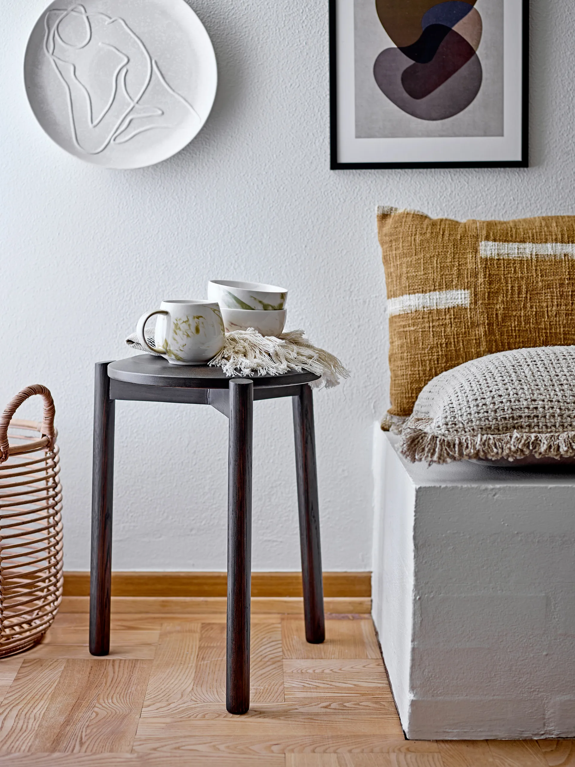 Lyng oppbevaringskurv 2 deler, Natur Bloomingville