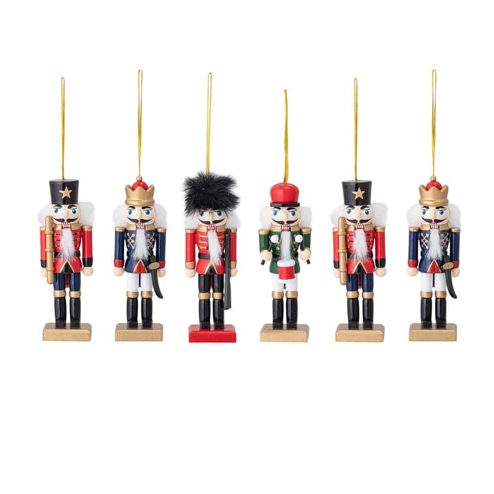 Mahi Ornament nøtteknekker julepynt 6-stk., Multi Bloomingville