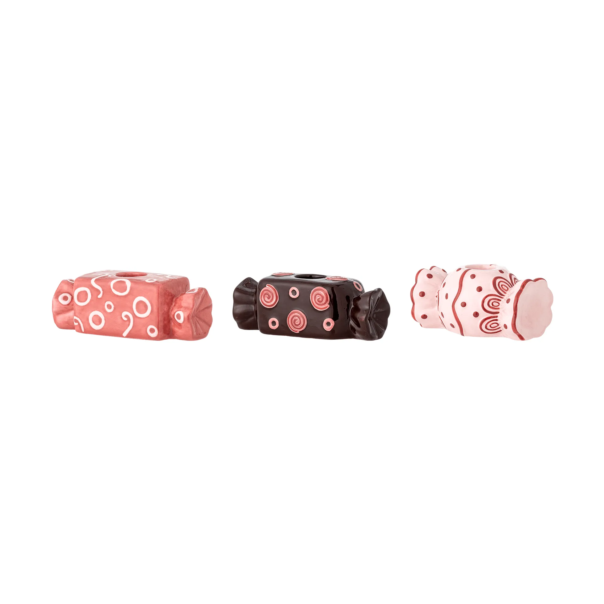 Maiano lysestake, Rose, 3 deler, 12 cm Bloomingville