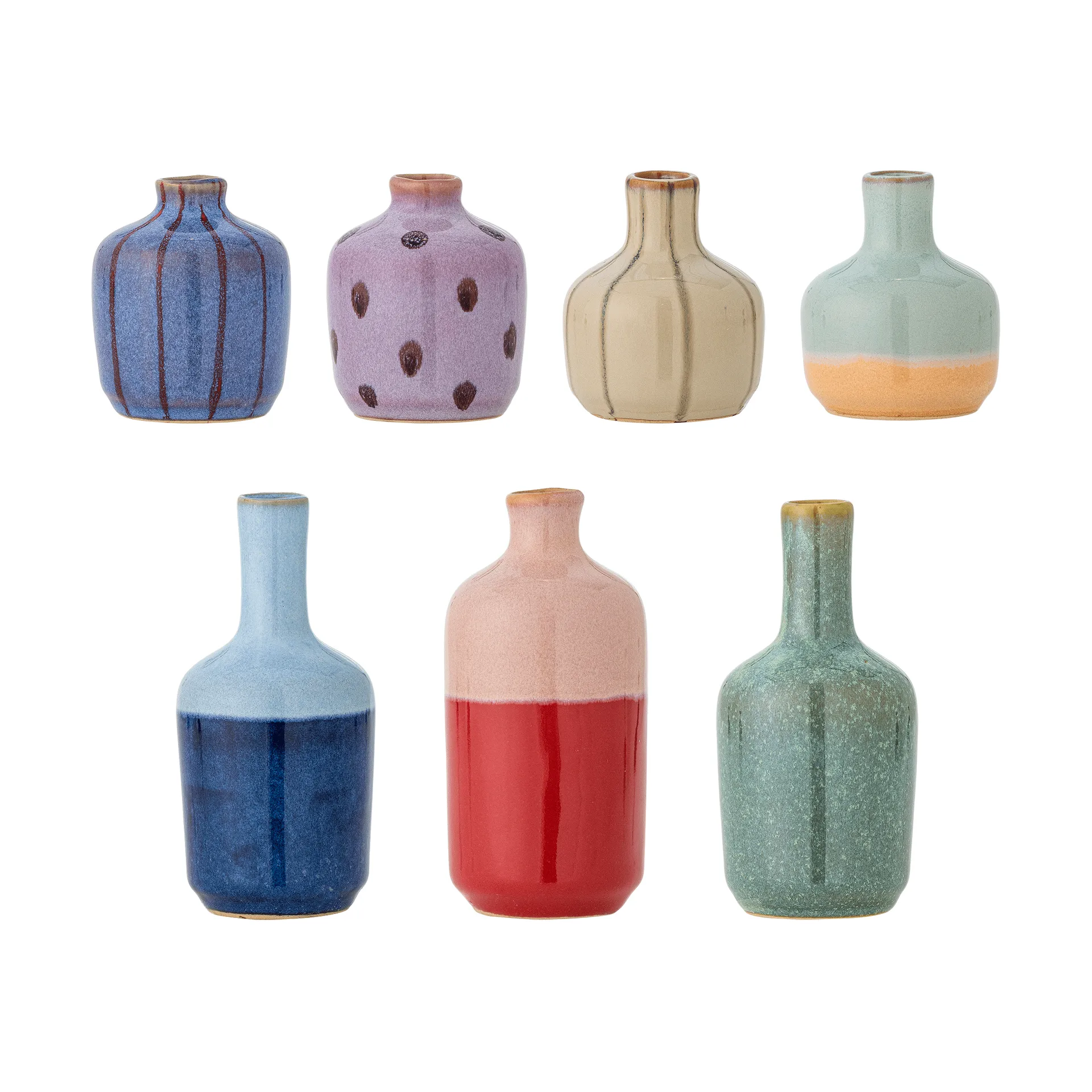 Maien vase, Multi steintøy, 7 deler Bloomingville