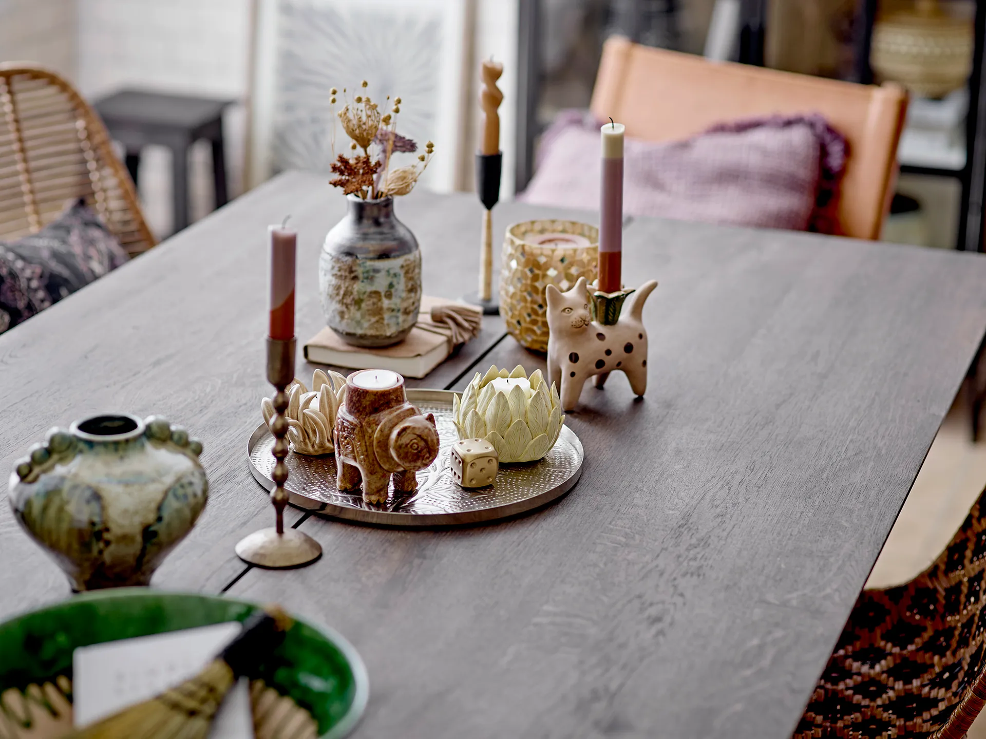 Mamie lysestake 2 deler, Steingods Bloomingville